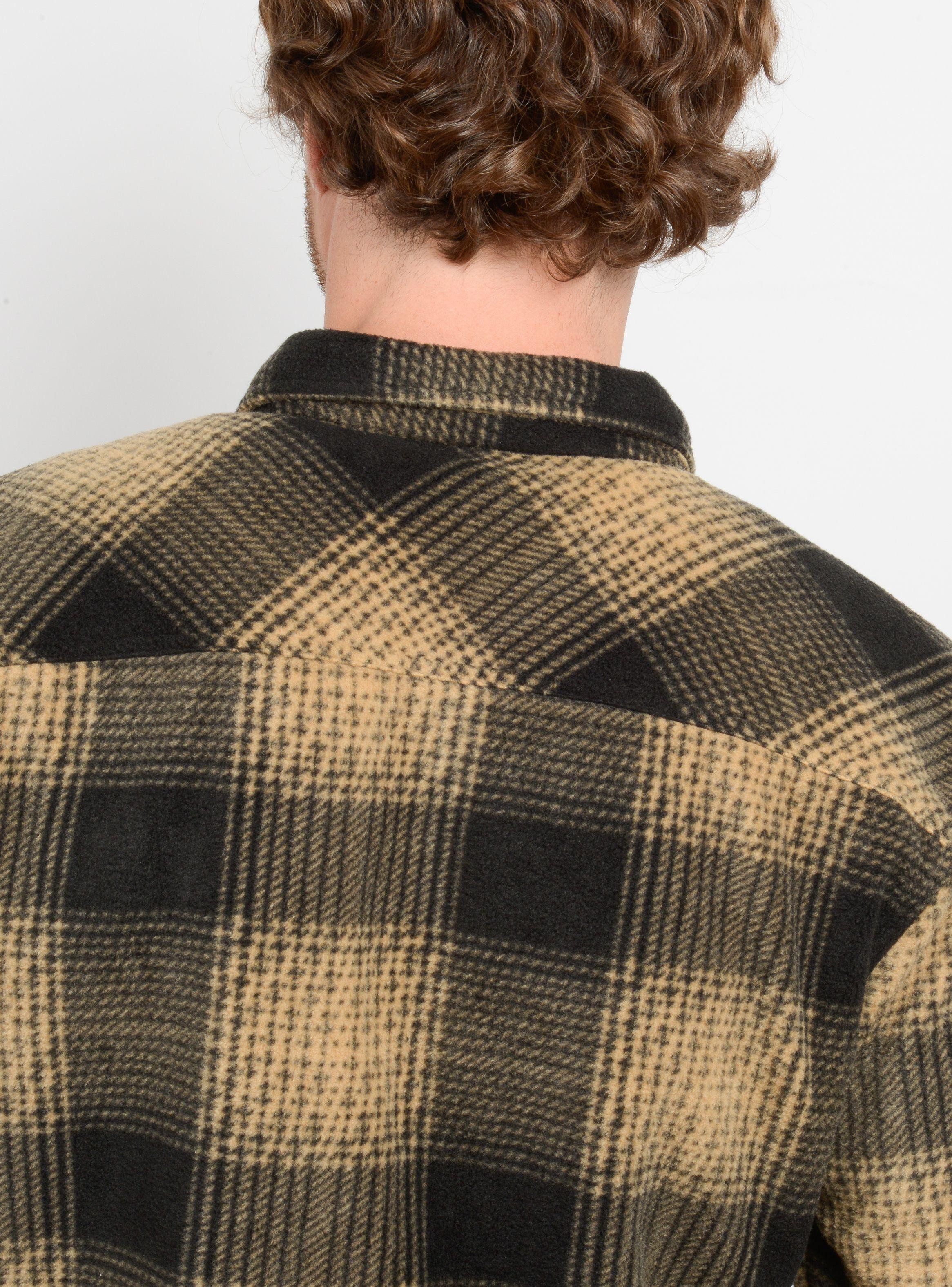 CAMISA POLAR GLACIER PLAID BEIGE OSCURO-5