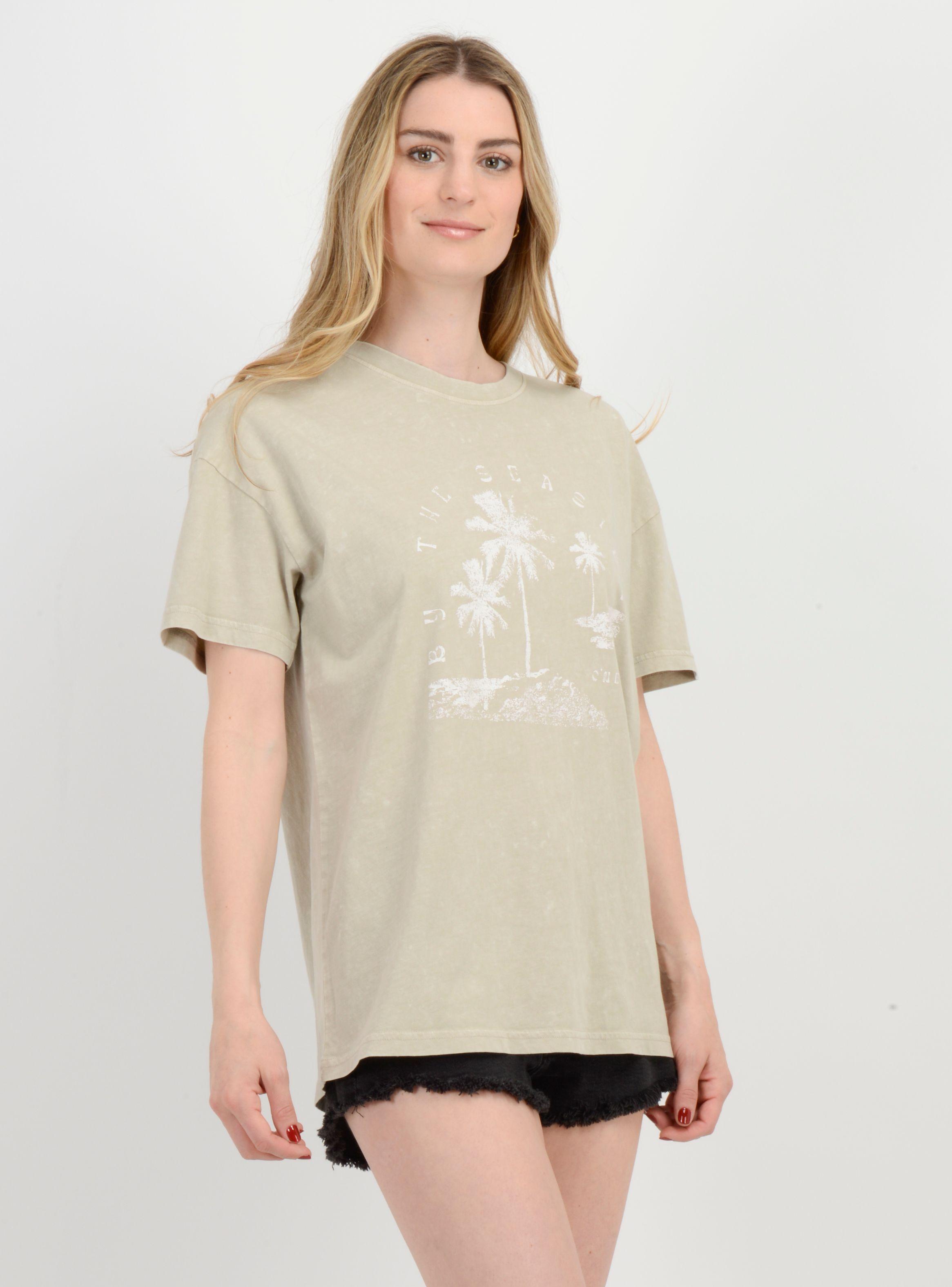 POLERA MANGA CORTA BY THE SEASIDE  BEIGE OSCURO-3