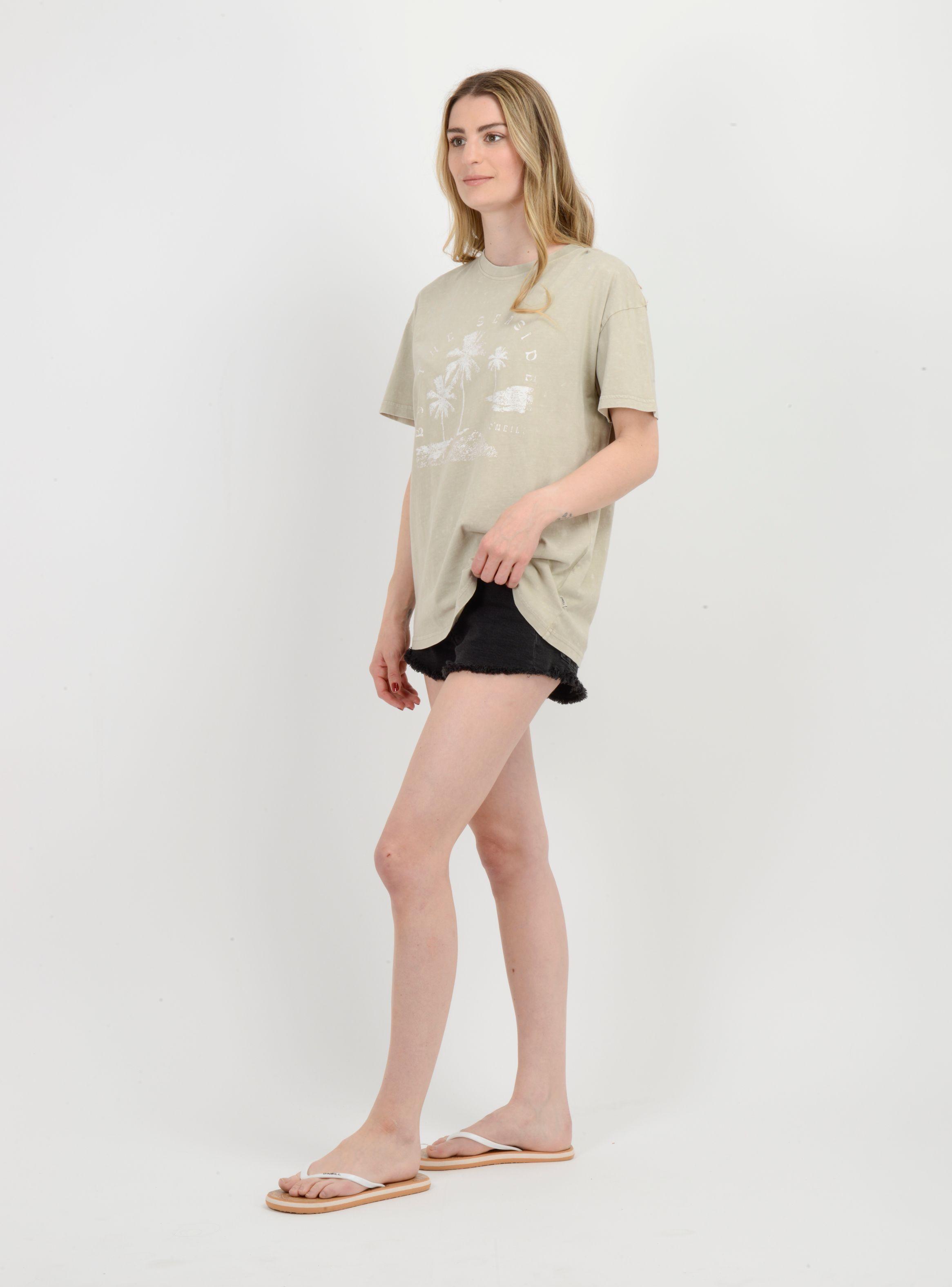 POLERA MANGA CORTA BY THE SEASIDE  BEIGE OSCURO-2