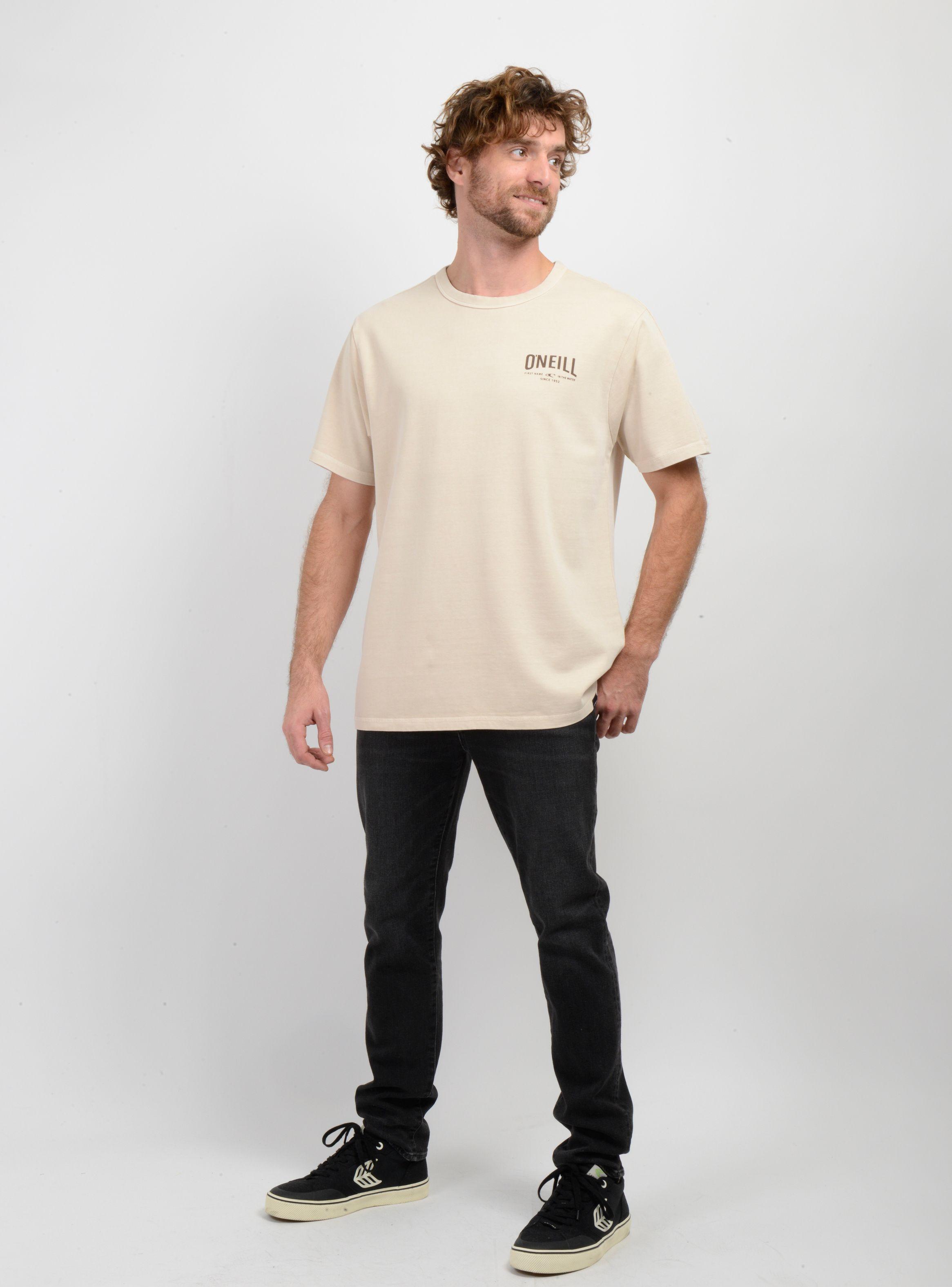 POLERA MANGA CORTA FIELDS BEIGE CLARO-2