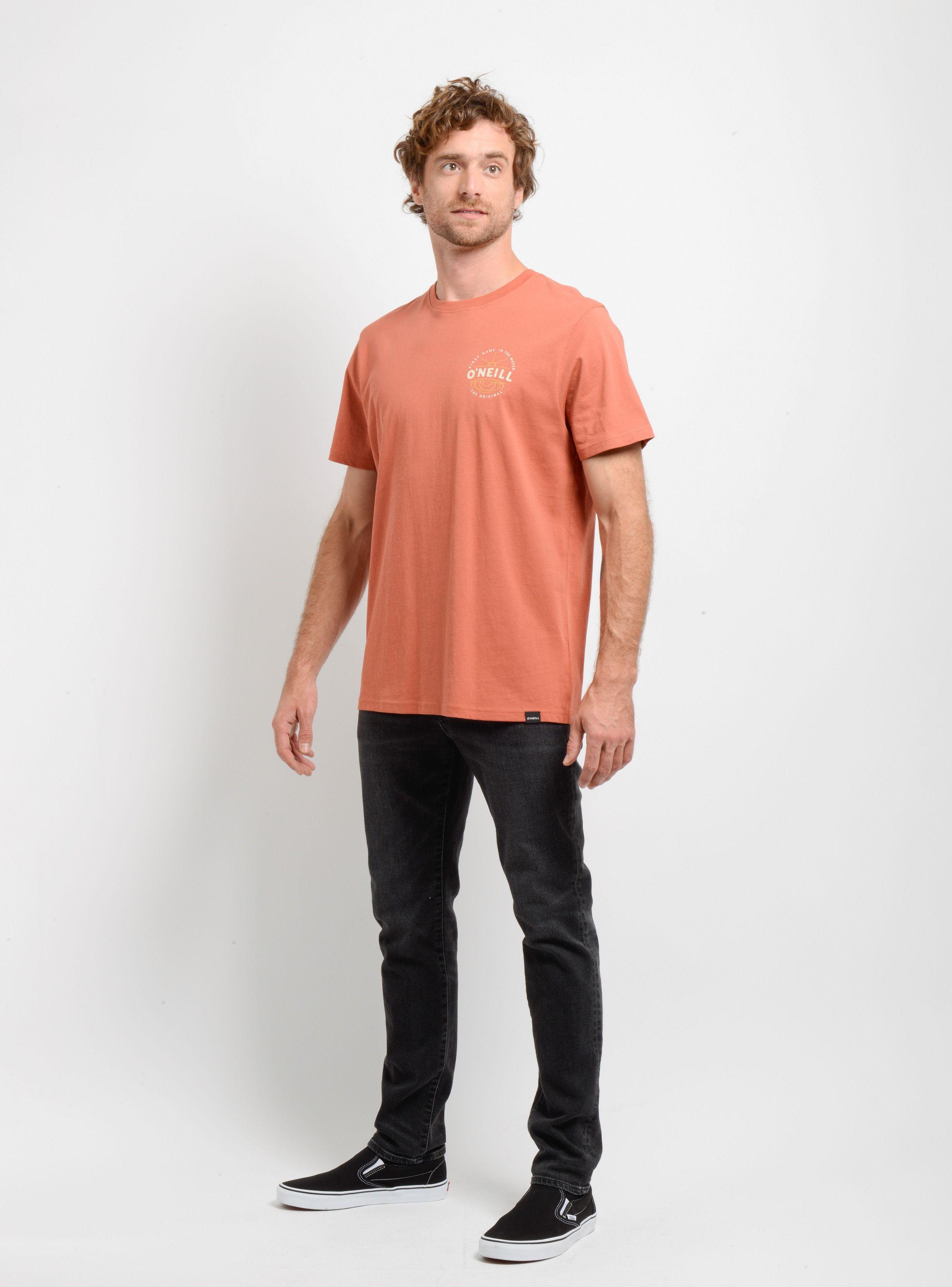POLERA MANGA CORTA EMBOSSED NARANJO OSCURO-2