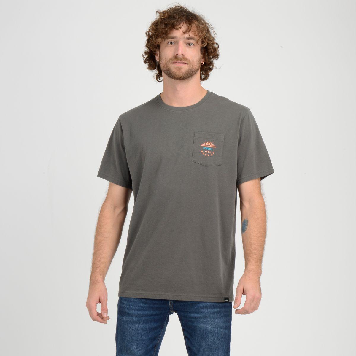 POLERA MANGA CORTA BLOCK  GRIS OSCURO-0