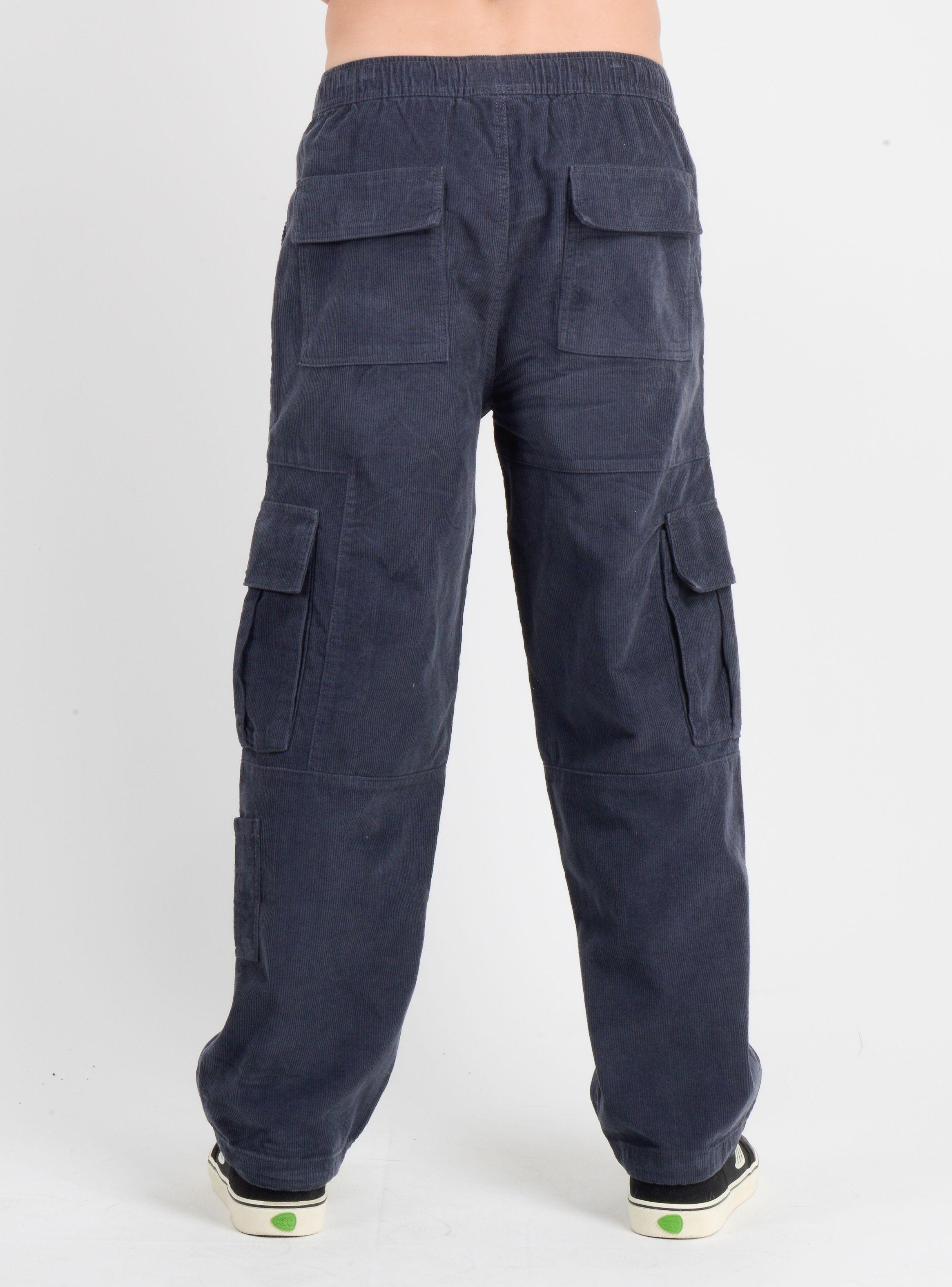PANTALON COTELE CARGO SURF  GRIS OSCURO-0