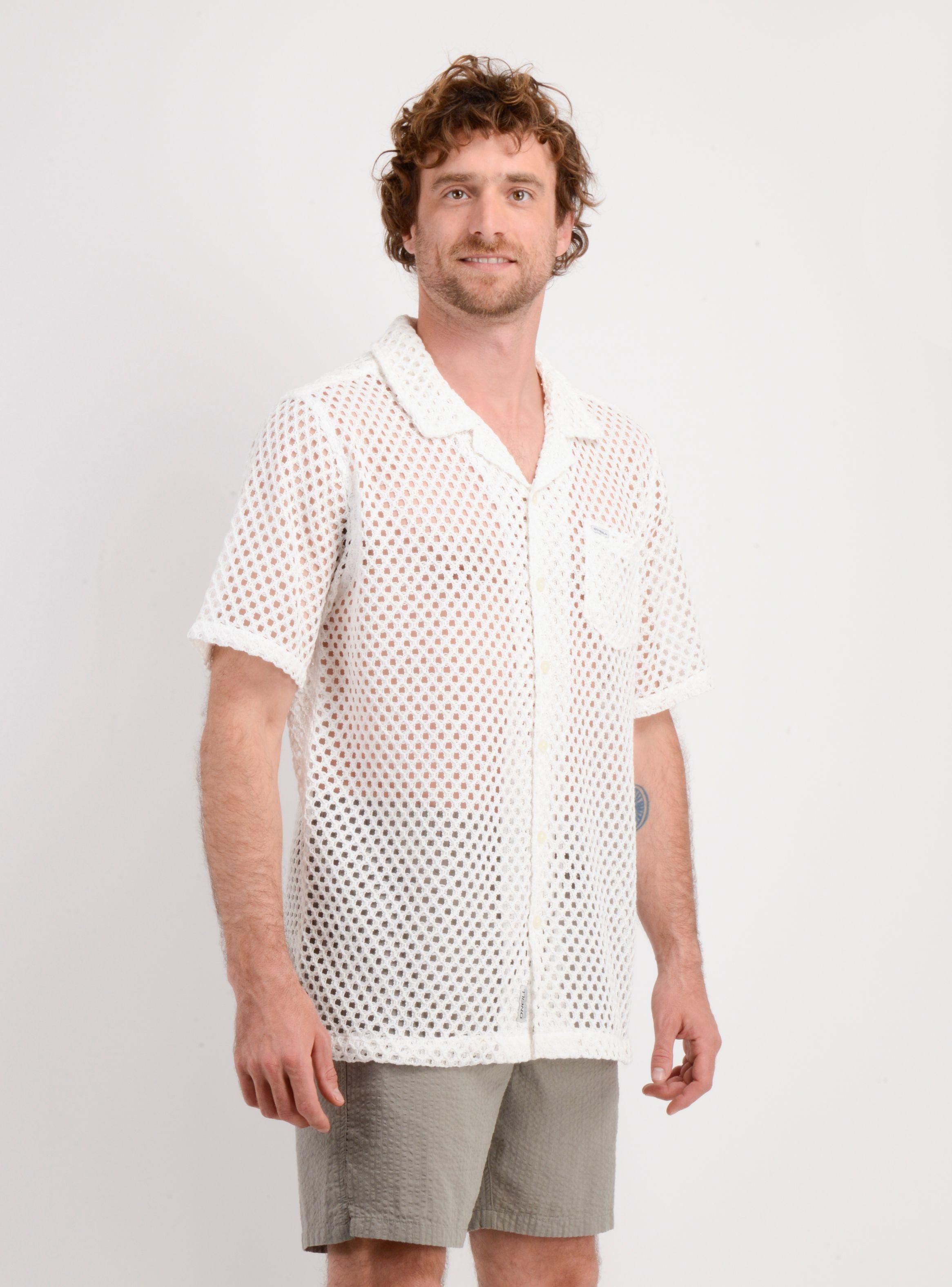 CAMISA MANGA CORTA SUMMERTIME BEIGE CLARO-3