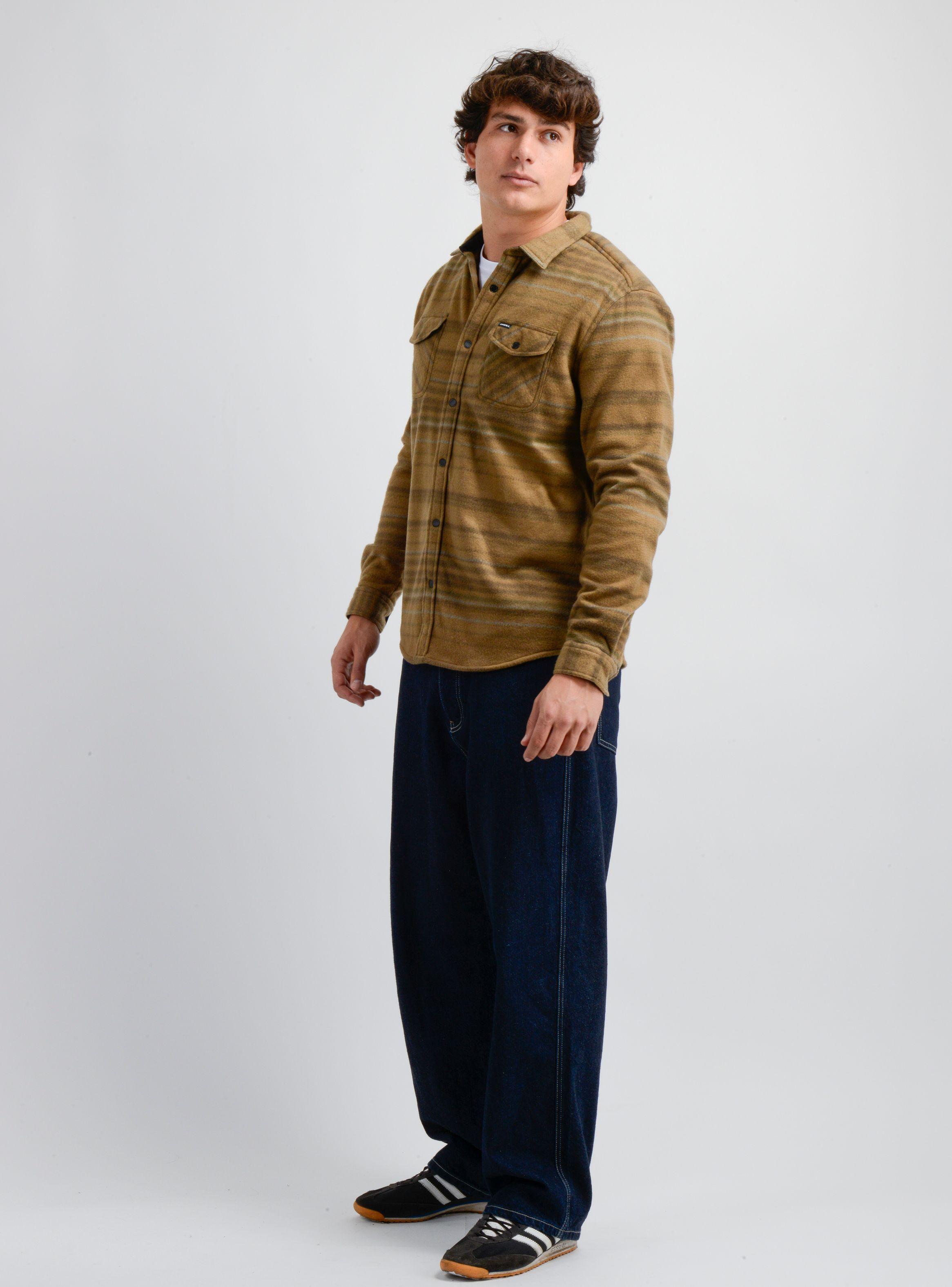 CAMISA POLAR MANGA LARGA GLACIER OVERSHIRT CAFÉ-2