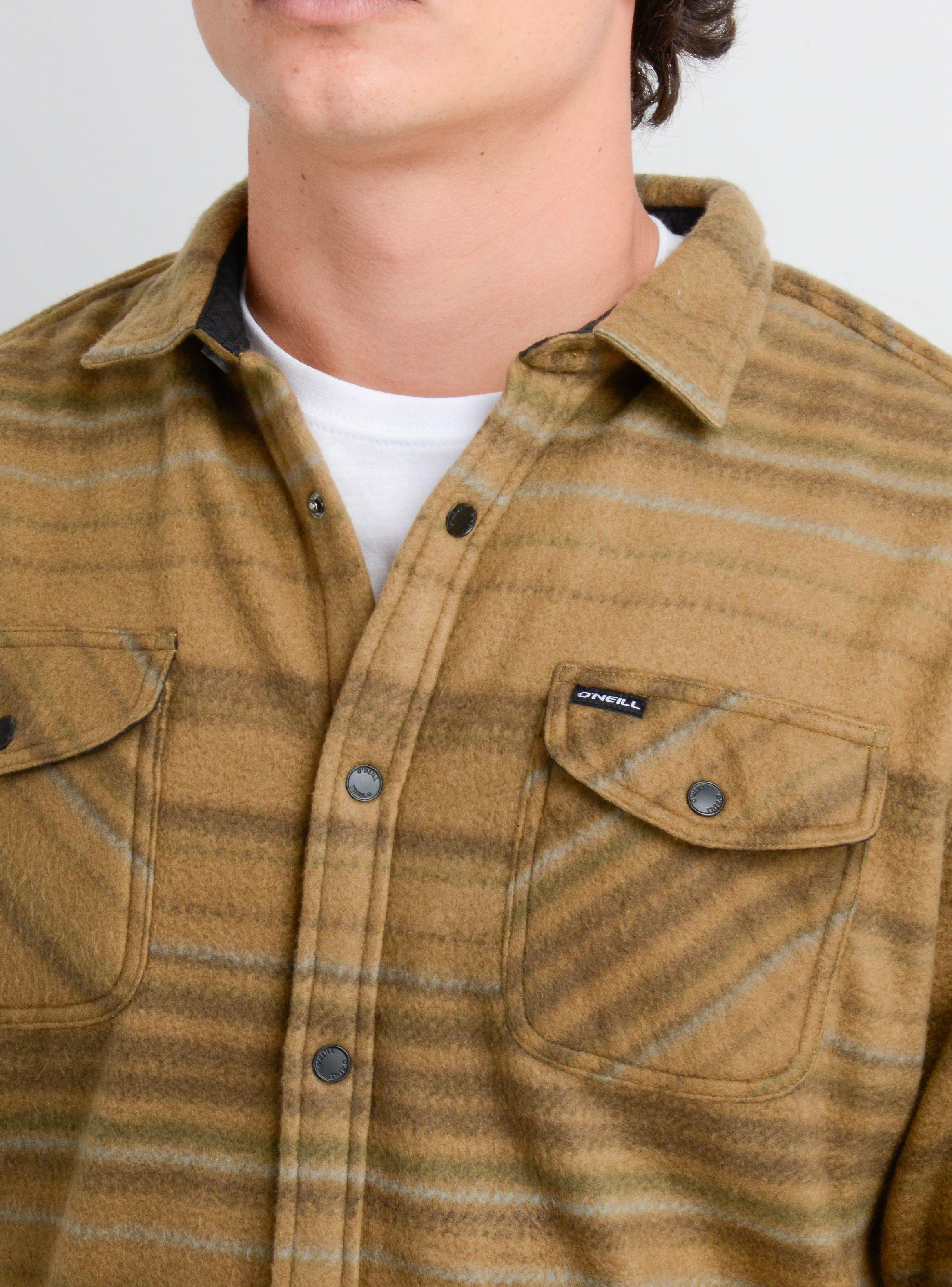 CAMISA POLAR MANGA LARGA GLACIER OVERSHIRT CAFÉ-4