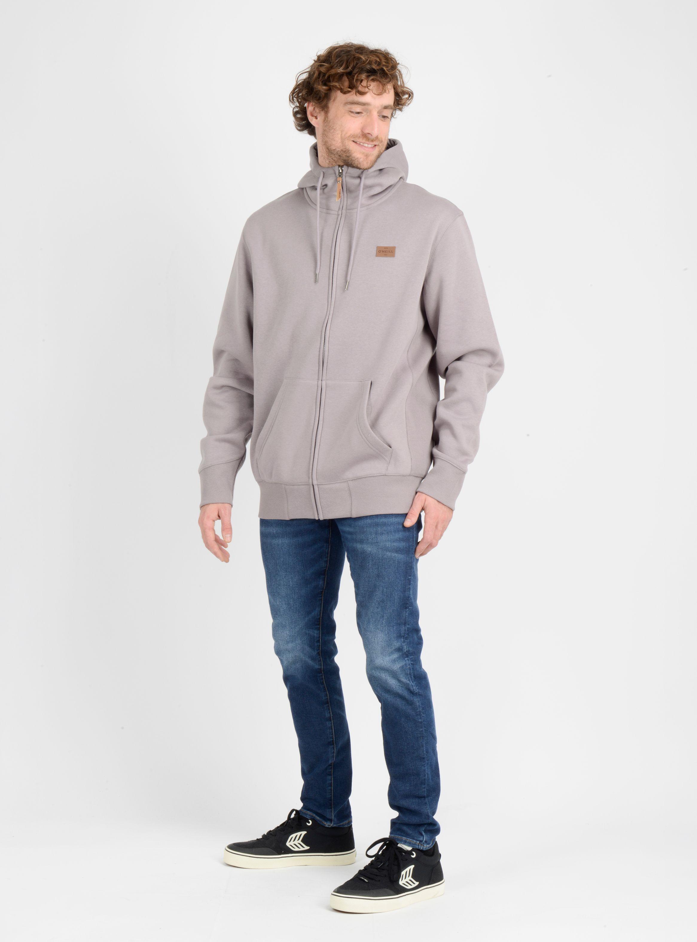 POLERON FULL ZIPER BAVARO FZ  GRIS-1