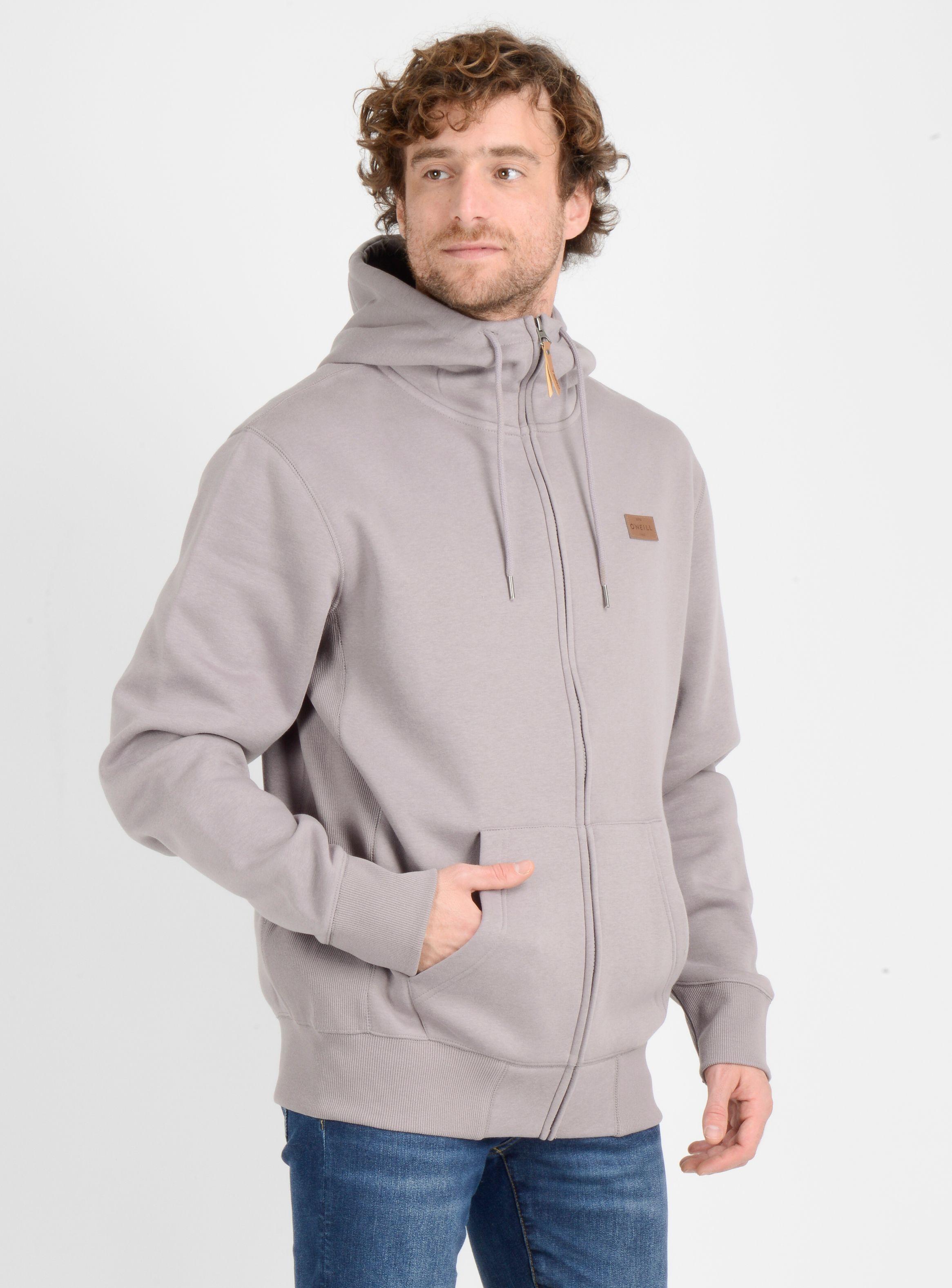 POLERON FULL ZIPER BAVARO FZ  GRIS-3