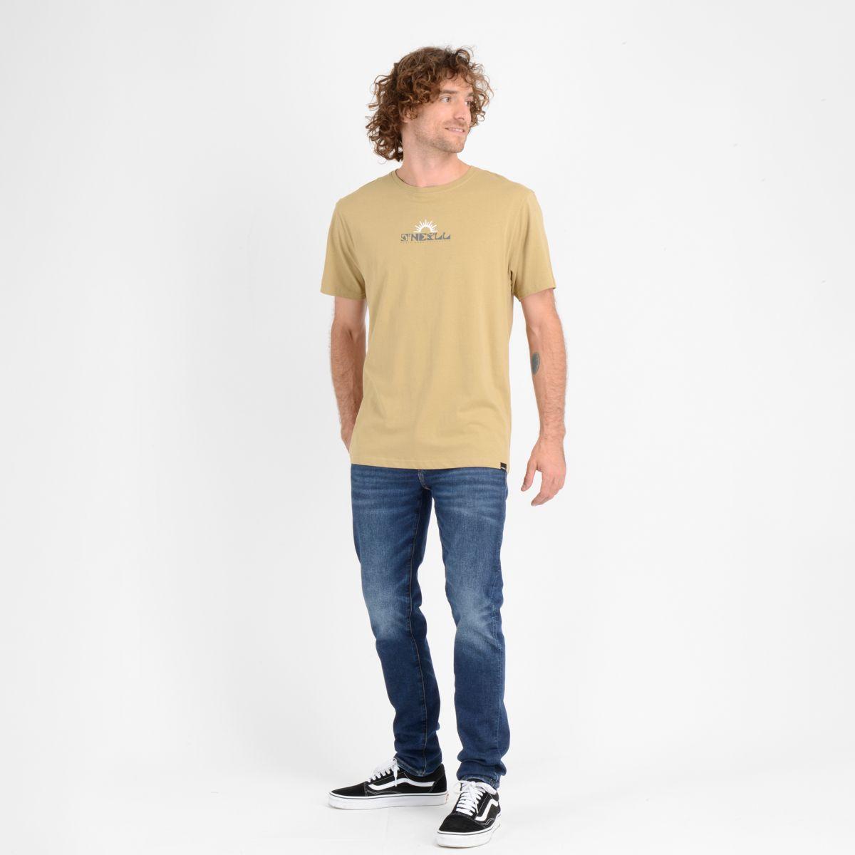 POLERA MANGA CORTA AGUAZUL BEIGE OSCURO-3