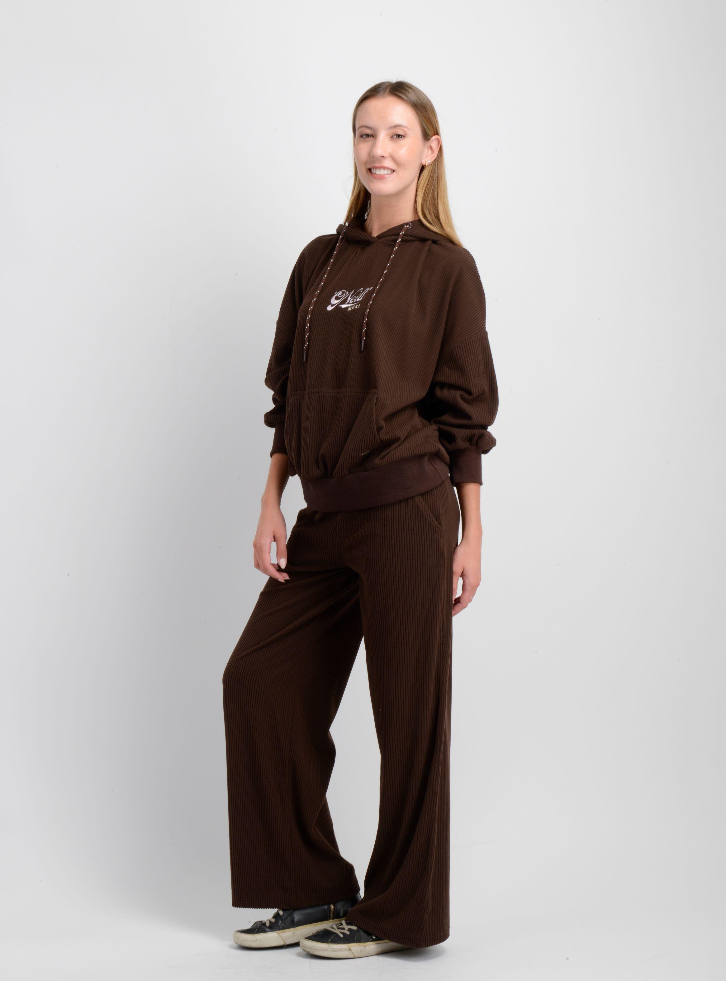 POLERON HOODIE ACANALADO JULY CAFÉ-2