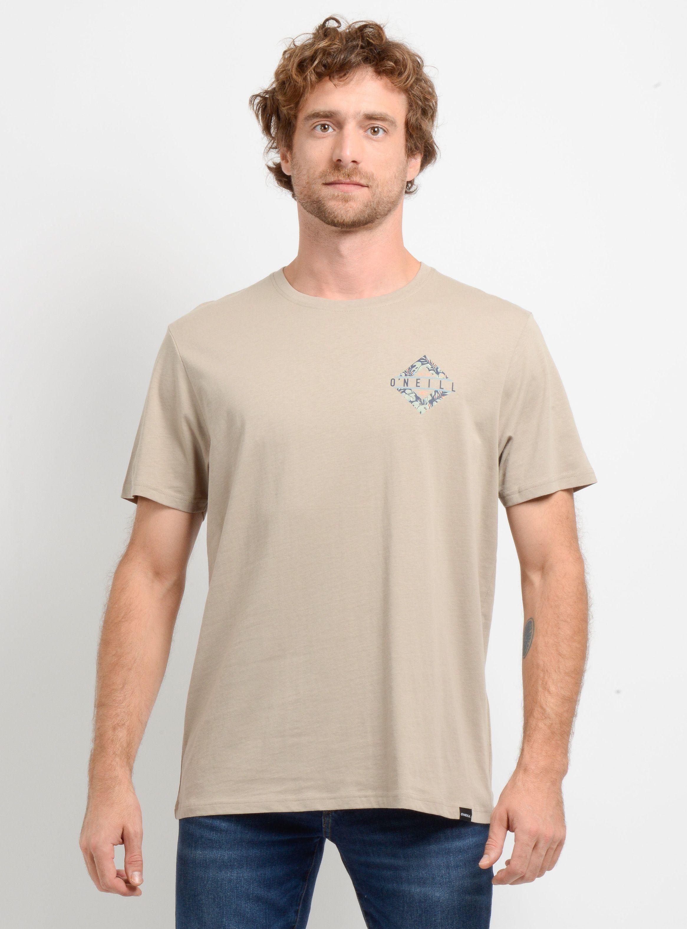 POLERA MANGA CORTA BRACKETS  BEIGE OSCURO-0