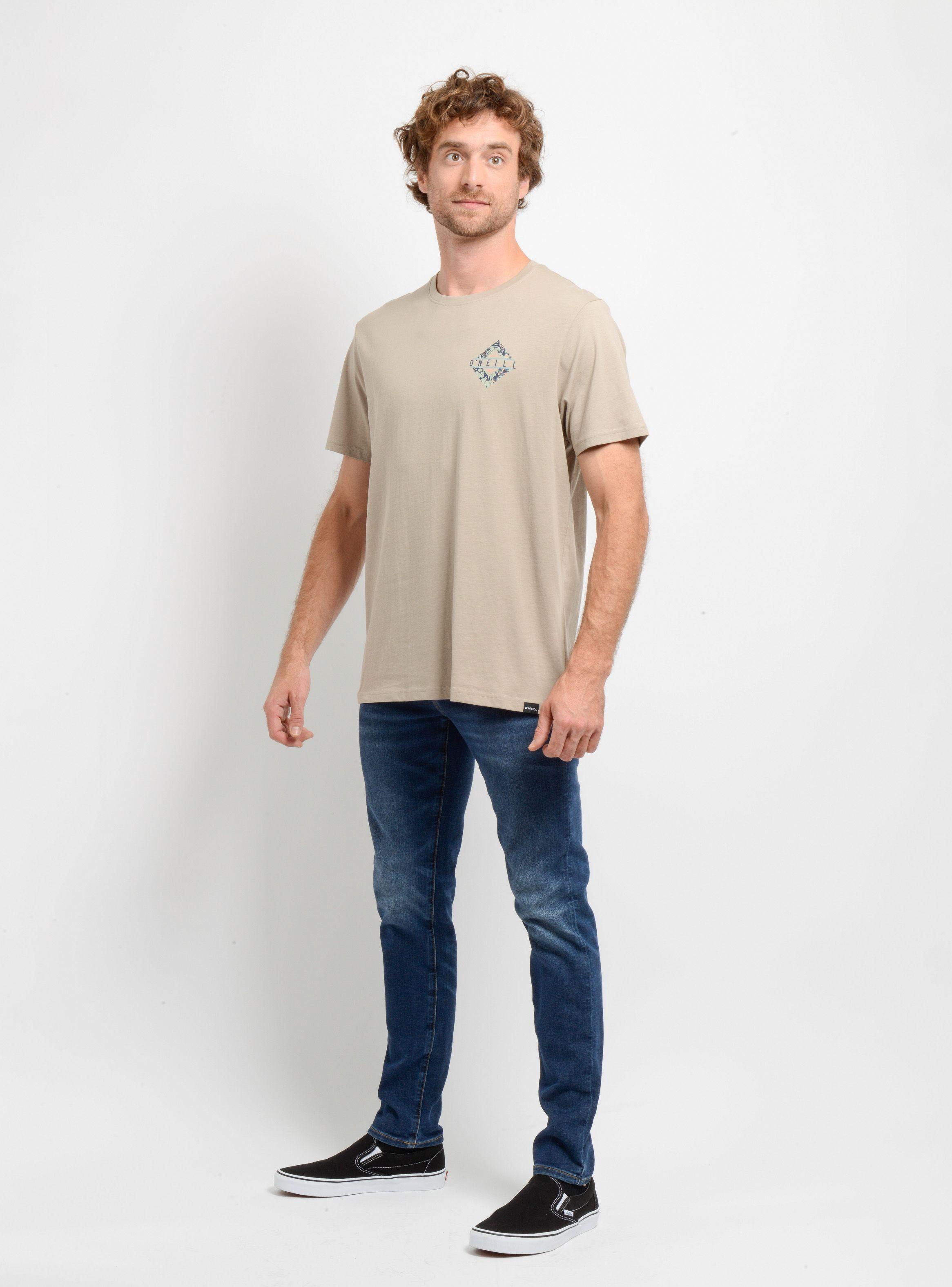 POLERA MANGA CORTA BRACKETS  BEIGE OSCURO-2