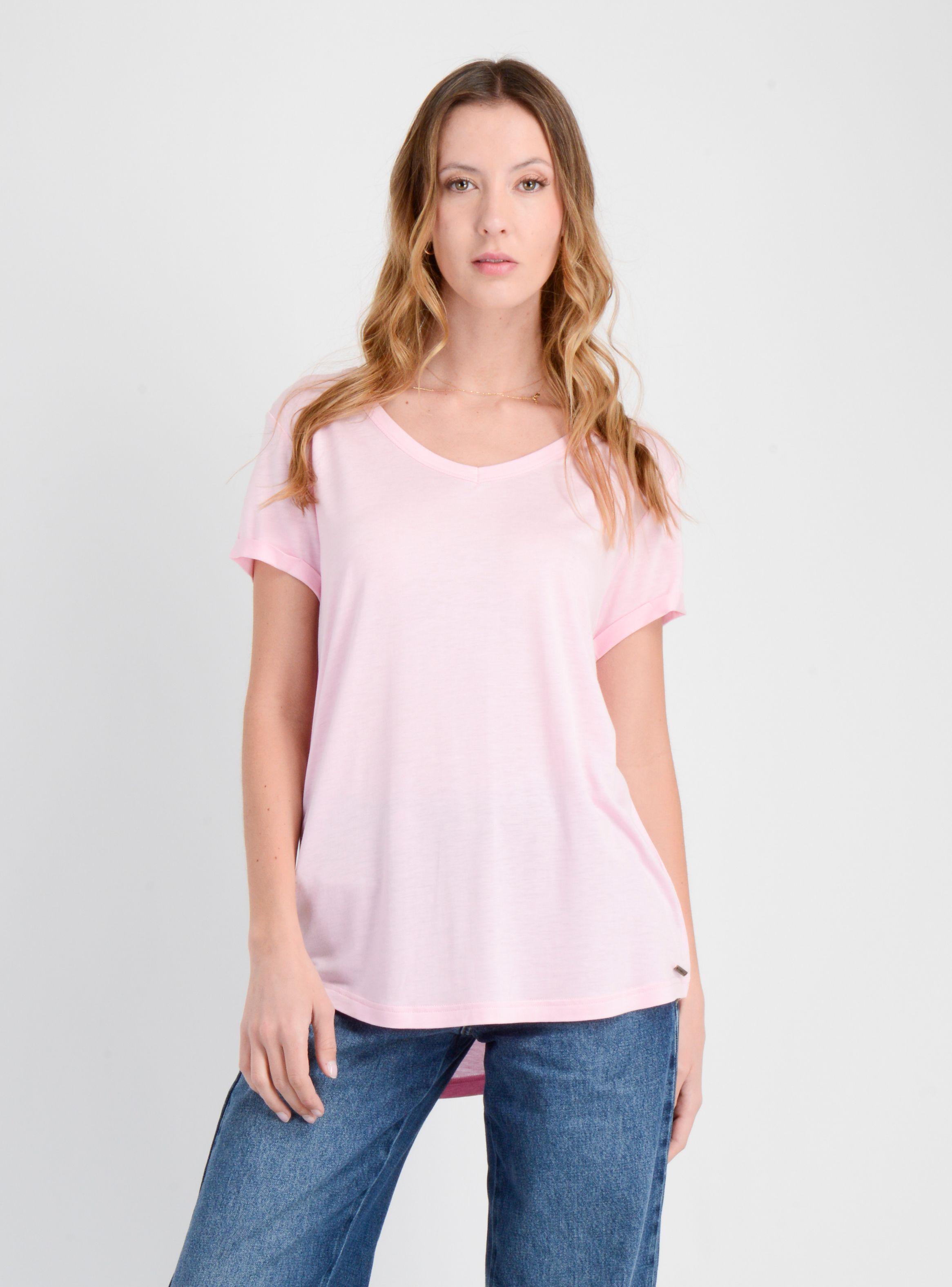 POLERA MANGA CORTA ESSENTIAL  ROSADO CLARO-0