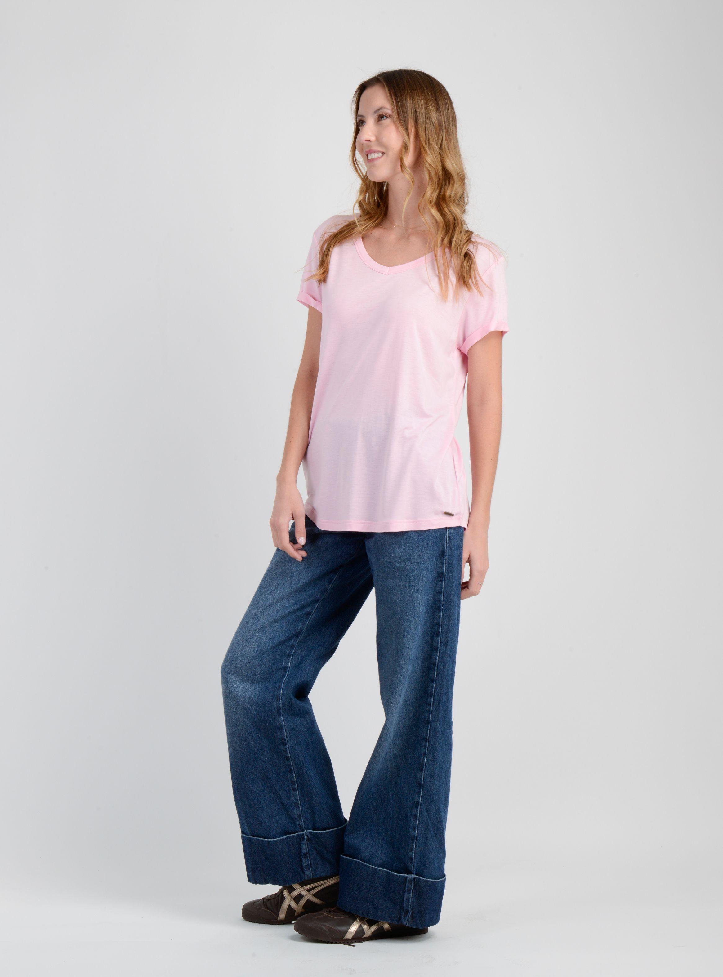 POLERA MANGA CORTA ESSENTIAL  ROSADO CLARO-2