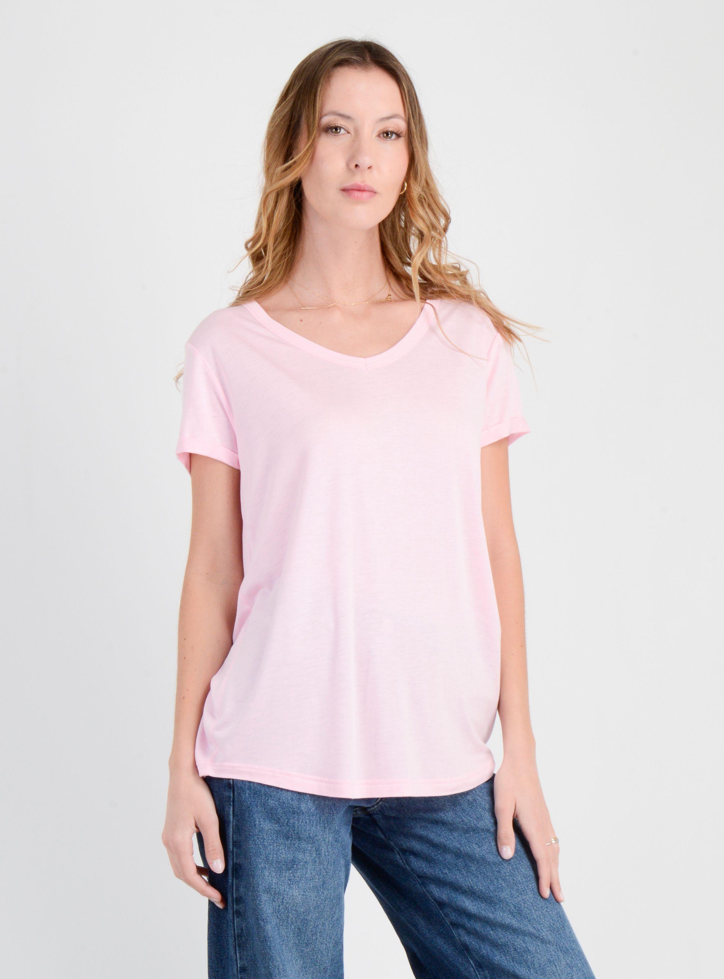 POLERA MANGA CORTA ESSENTIAL  ROSADO CLARO-3