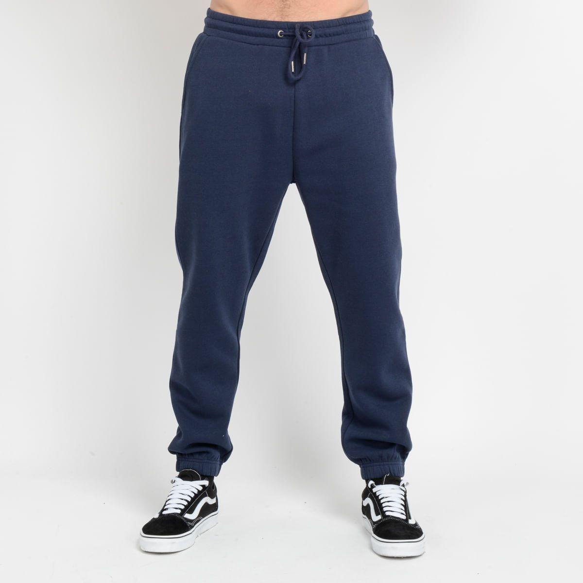 PANTALON BUZO - I23HO049002 AZUL OSCURO-1