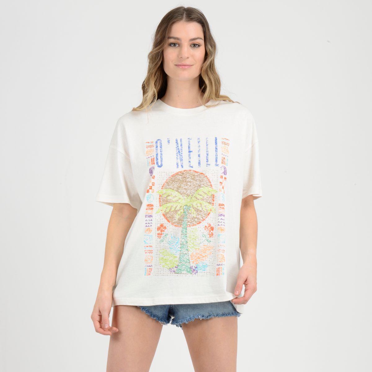 POLERA MANGA CORTA LEAVES  BEIGE CLARO-0