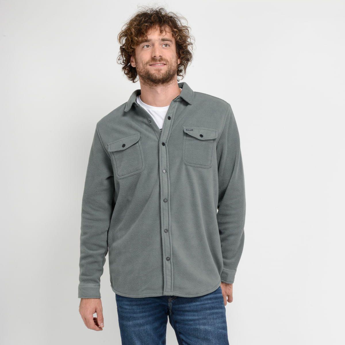 CAMISA MANGA LARGA WAY GRIS OSCURO-0