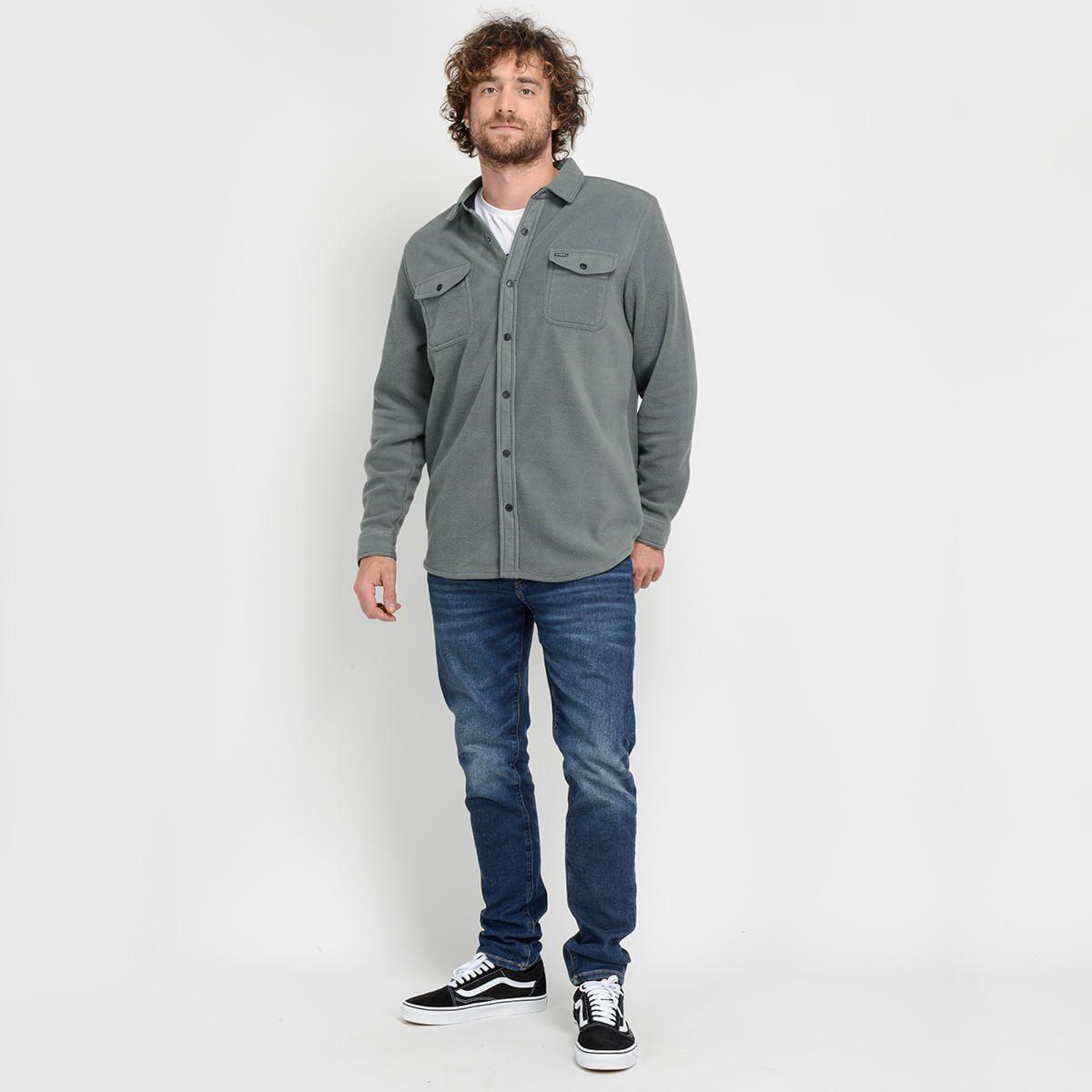 CAMISA MANGA LARGA WAY GRIS OSCURO-3