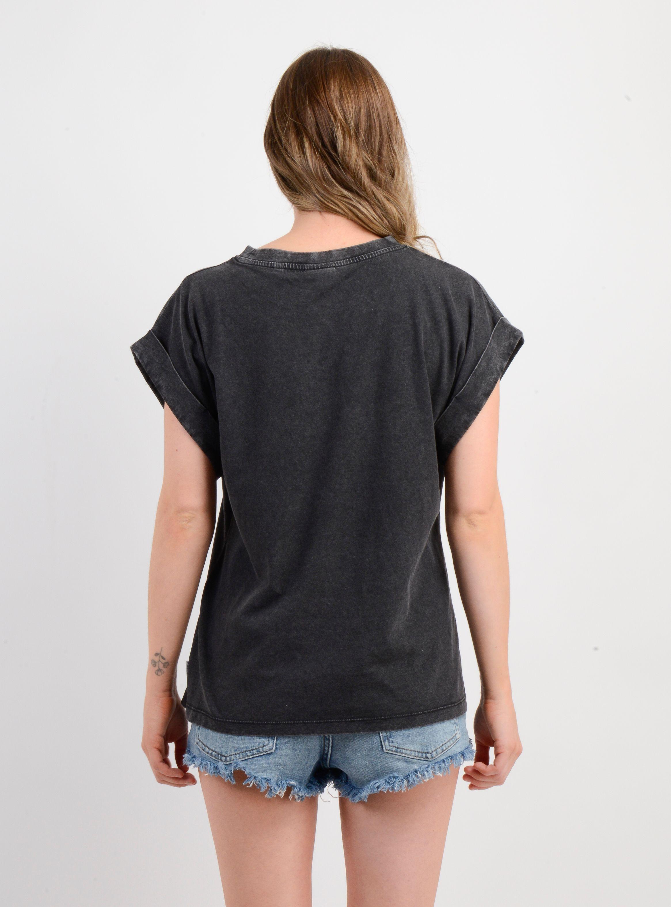 POLERA MANGA CORTA SUN FLOWER NEGRO-1