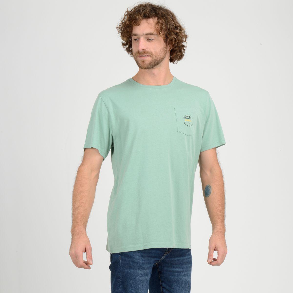 POLERA MANGA CORTA BLOCK  VERDE CLARO-1