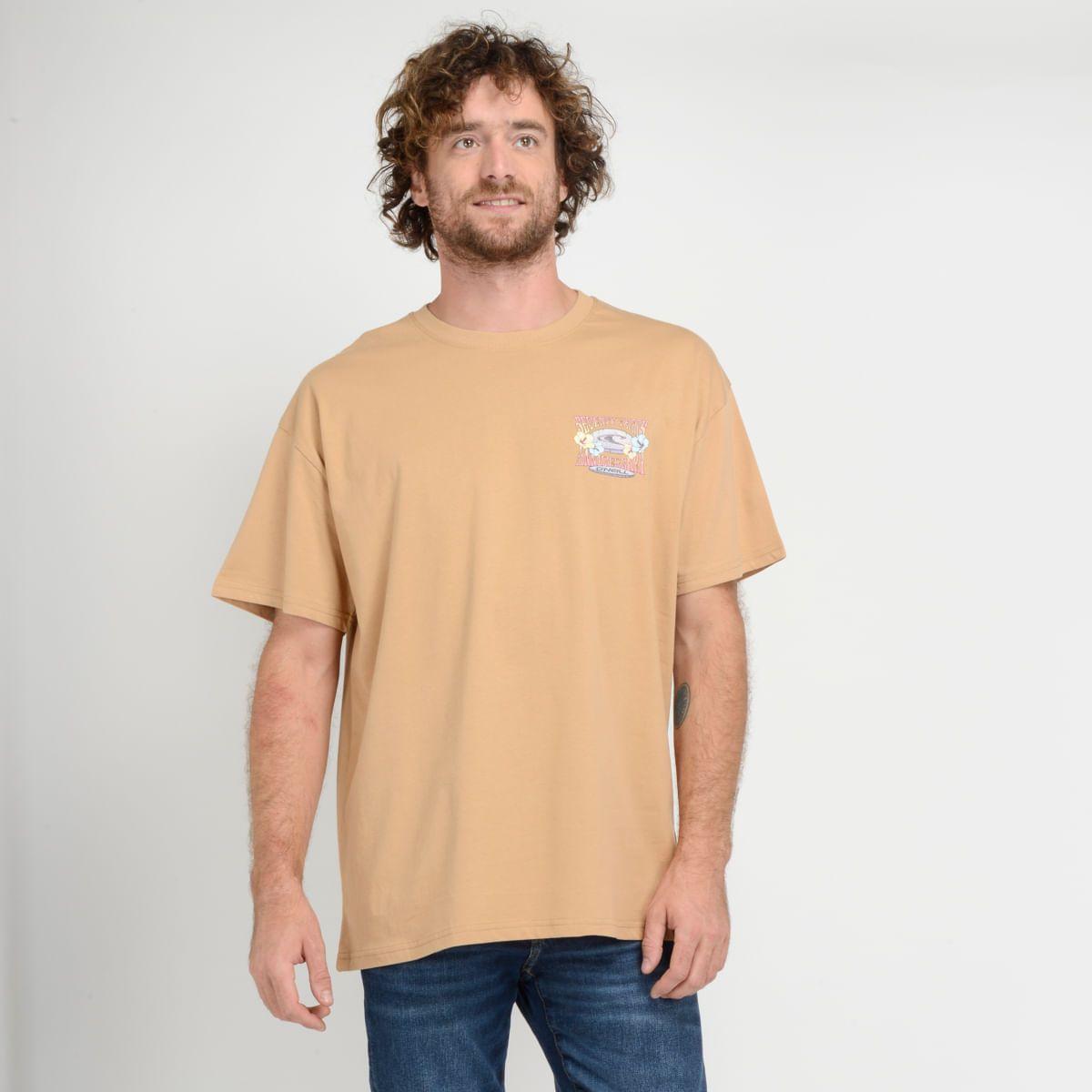 POLERA MANGA CORTA - I23HO065010 CAFÉ CLARO / PASTEL-0