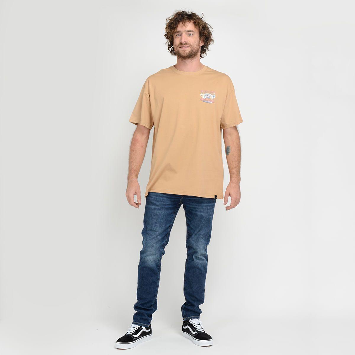 POLERA MANGA CORTA - I23HO065010 CAFÉ CLARO / PASTEL-3