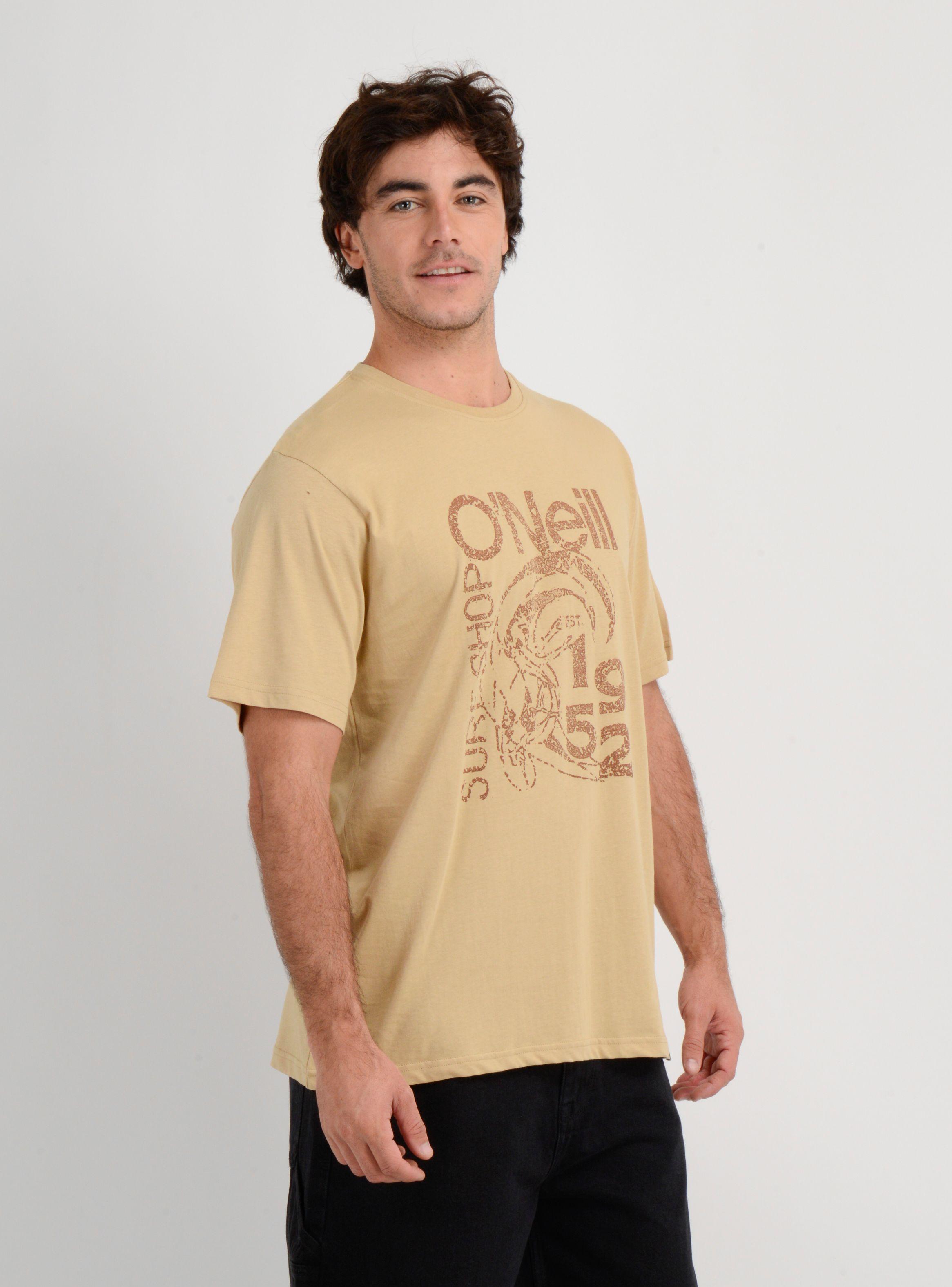 POLERA MANGA CORTA OG CIRCLE SURFER  BEIGE OSCURO-3