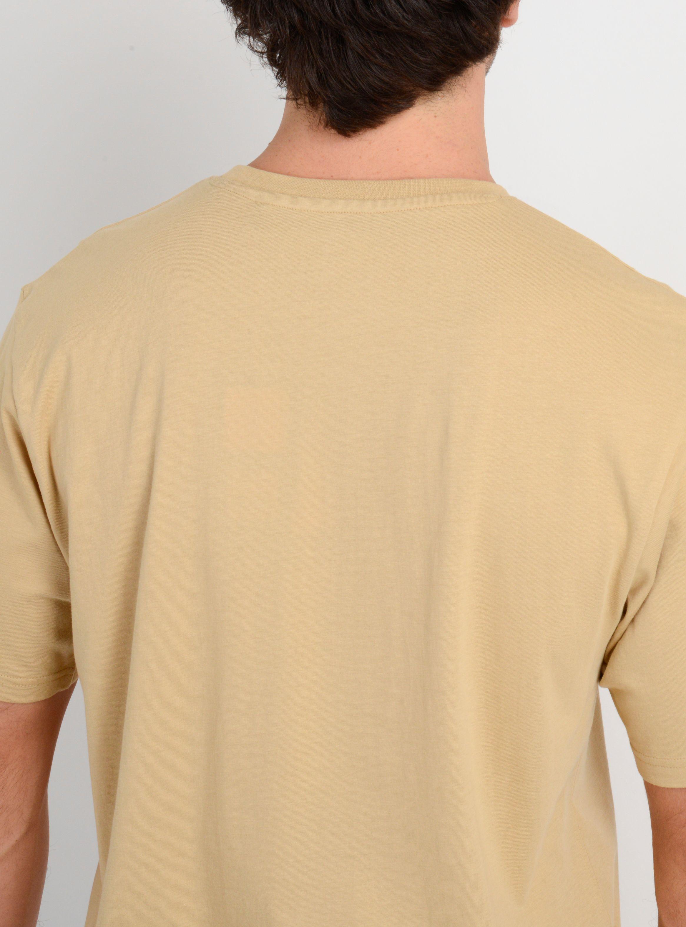 POLERA MANGA CORTA OG CIRCLE SURFER  BEIGE OSCURO-5