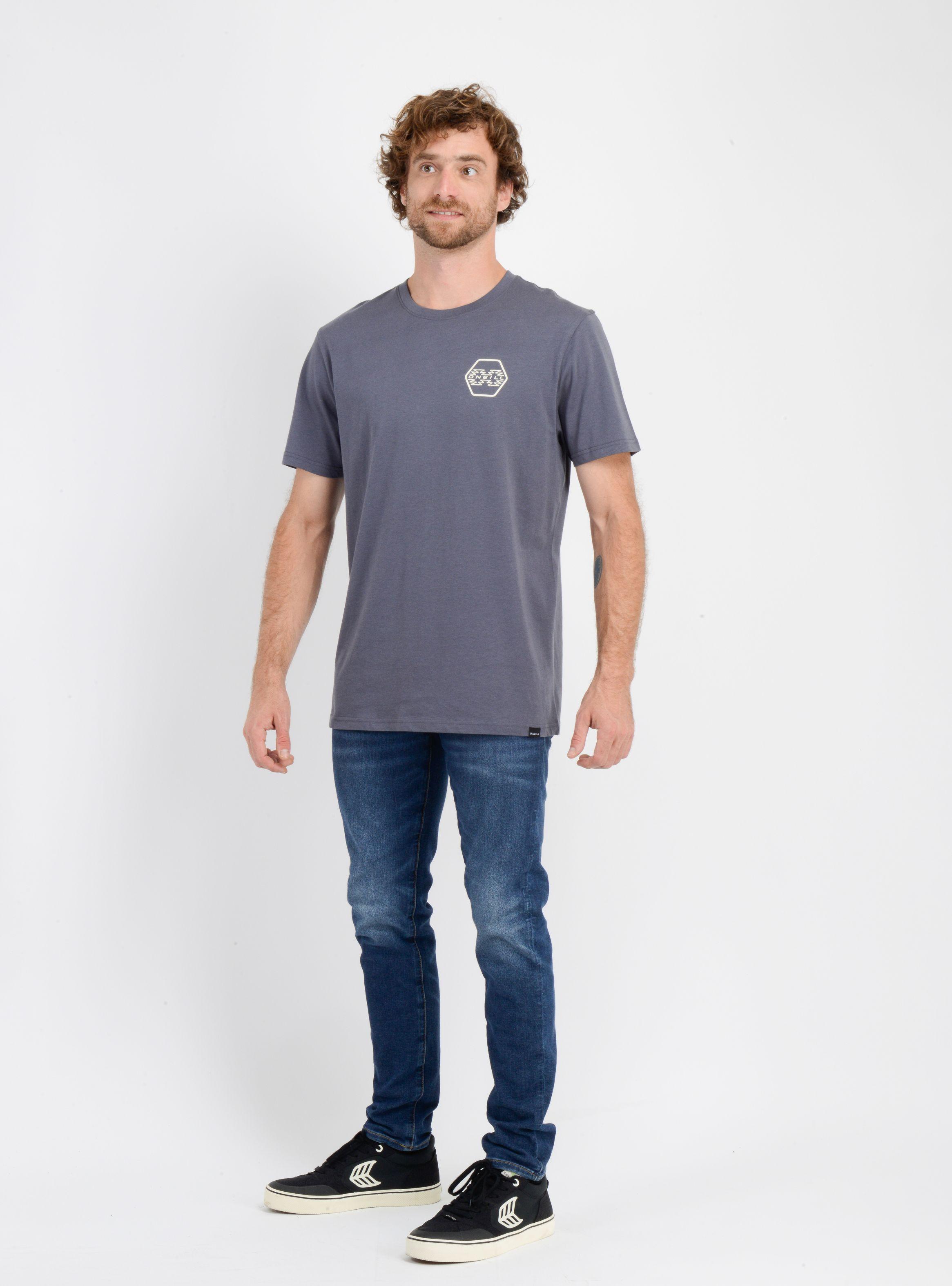 POLERA MANGA CORTA ETNIC  GRIS OSCURO-2