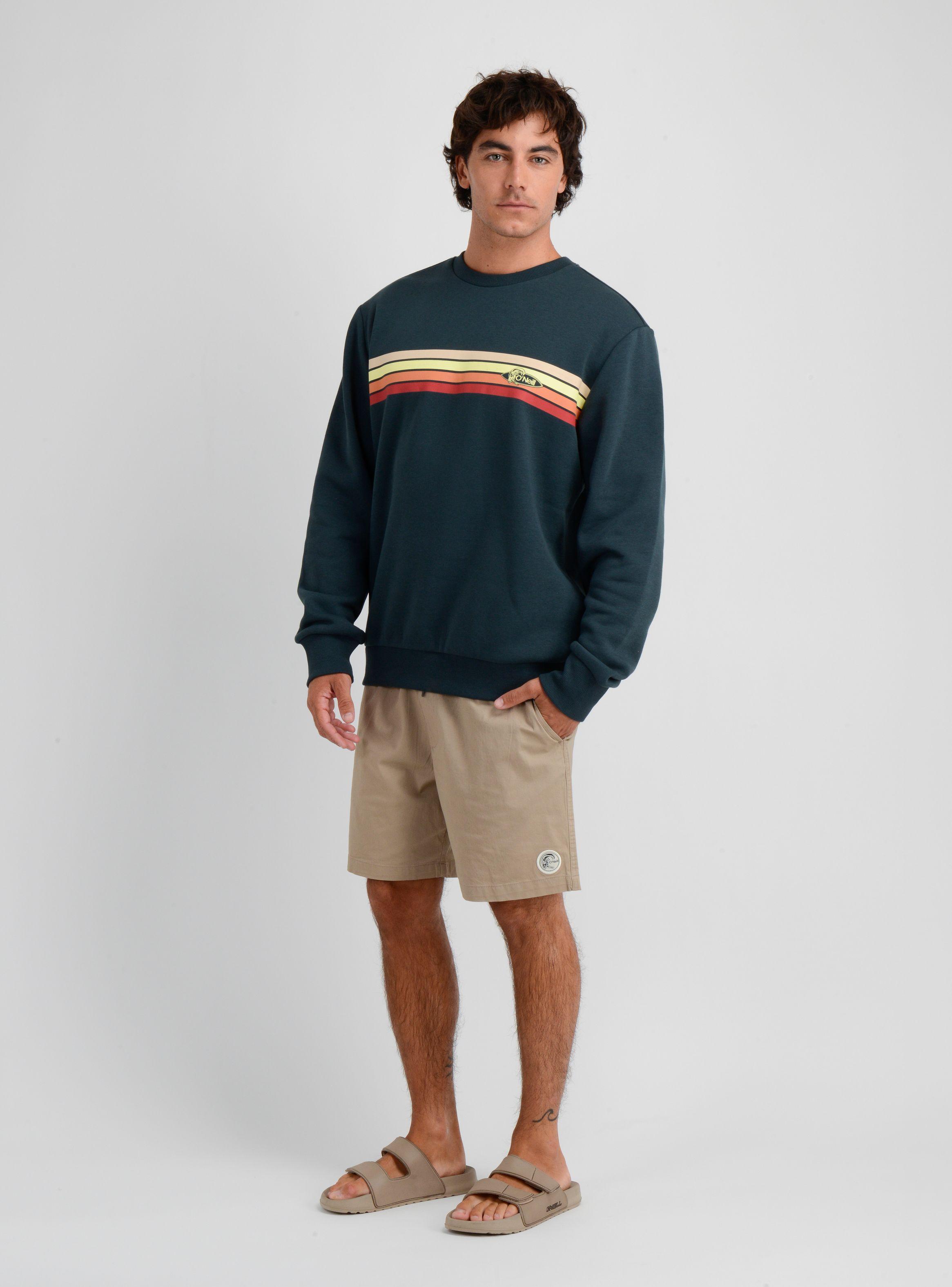 POLERON OG STRIPE CREW VERDE OSCURO-2