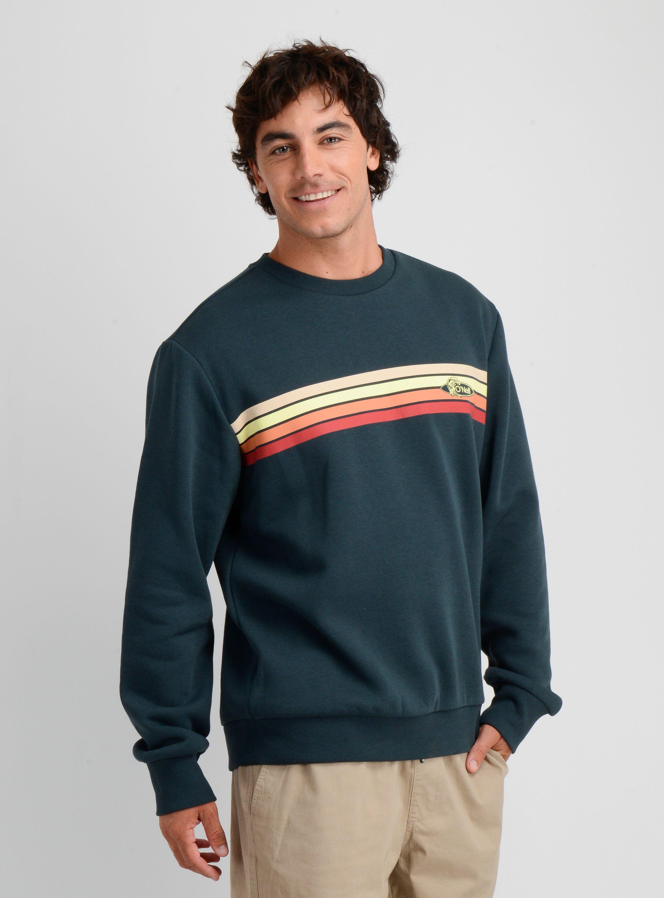 POLERON OG STRIPE CREW VERDE OSCURO-3