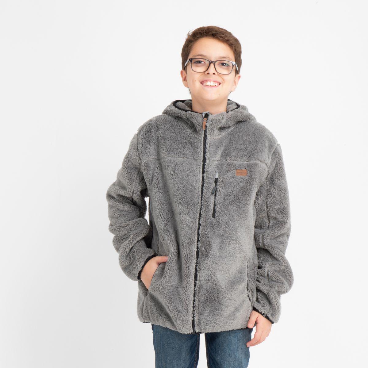 POLERON CHIPORRO NORRIS ZIP GRIS OSCURO-0