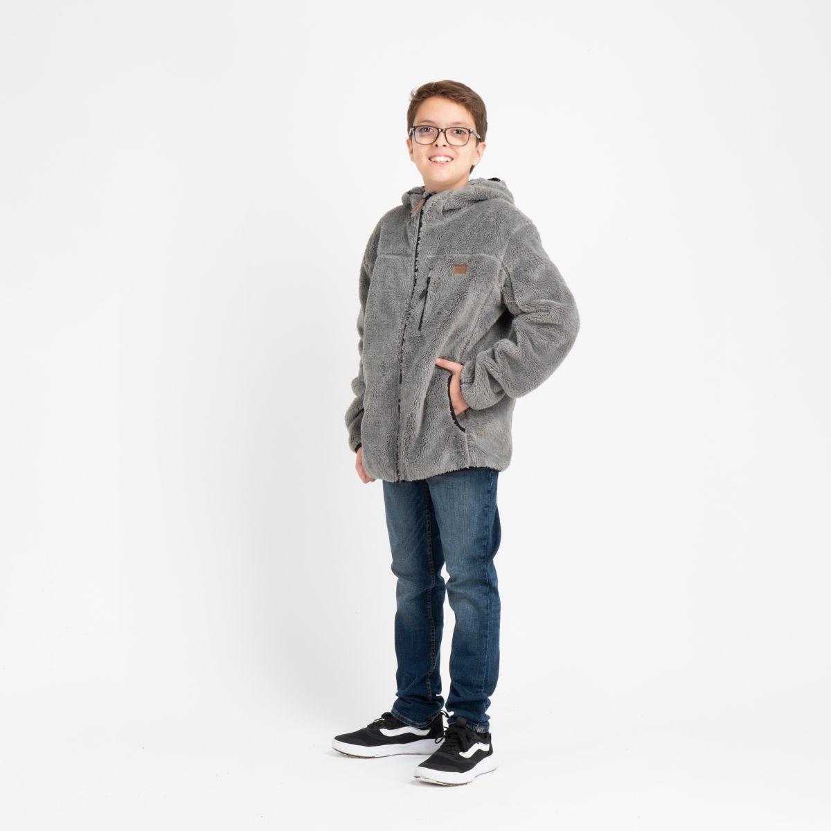 POLERON CHIPORRO NORRIS ZIP GRIS OSCURO-3