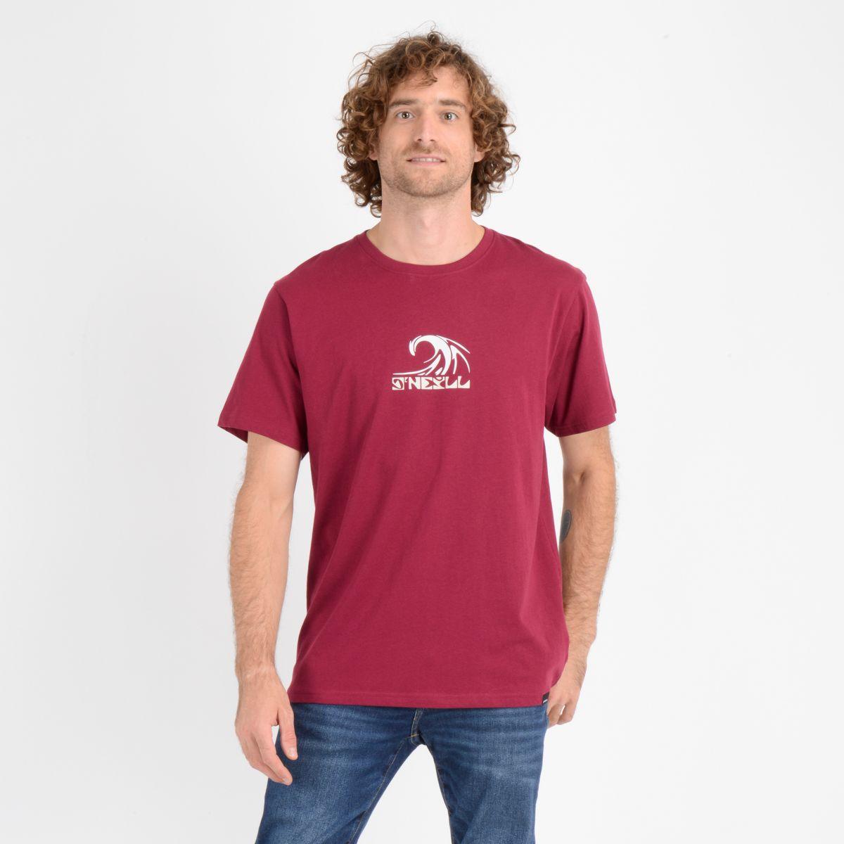 POLERA MANGA CORTA DIP SEA ROJO OSCURO-1