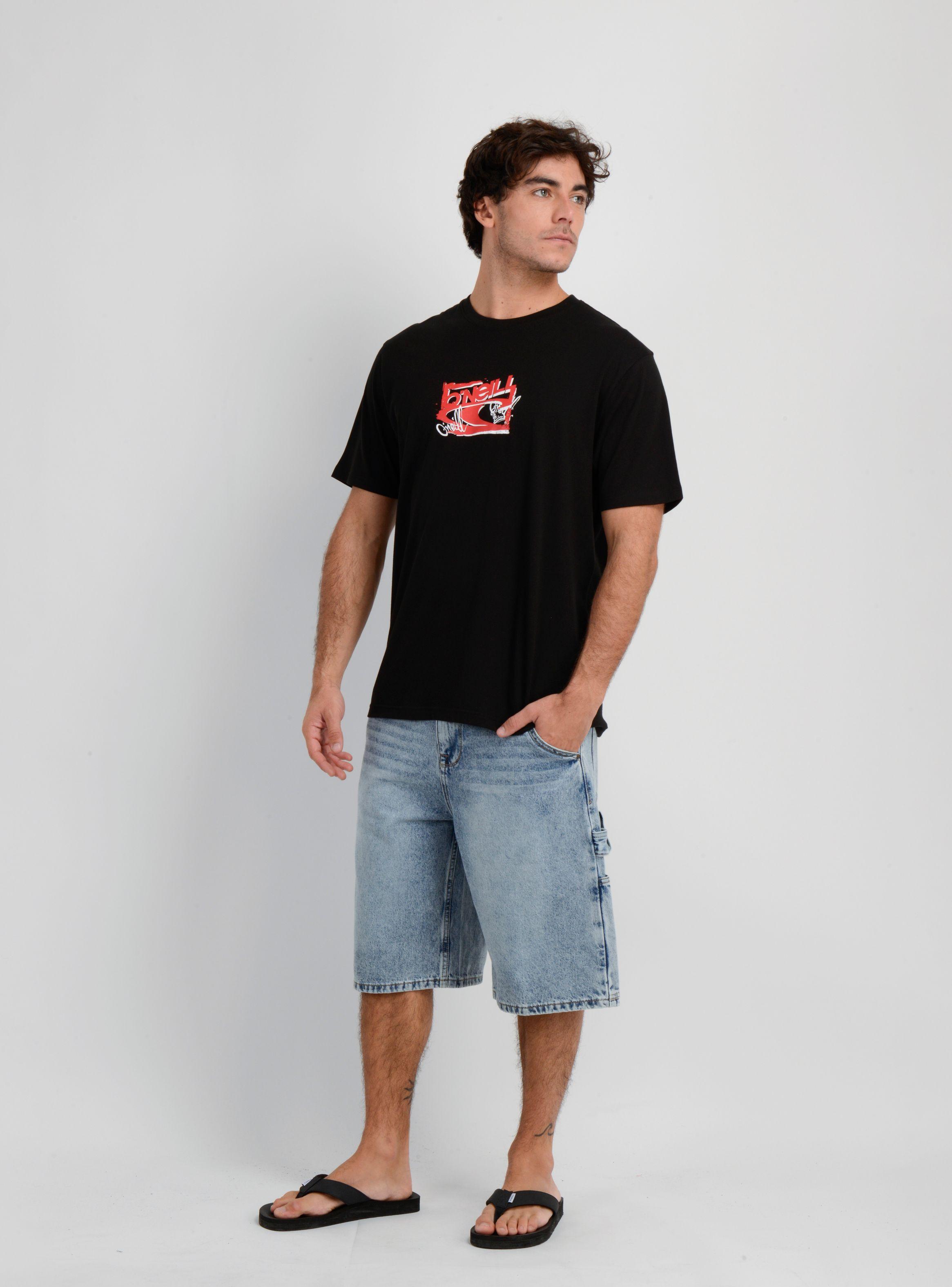 POLERA MANGA CORTA ESSENTIAL 90'S  NEGRO-2