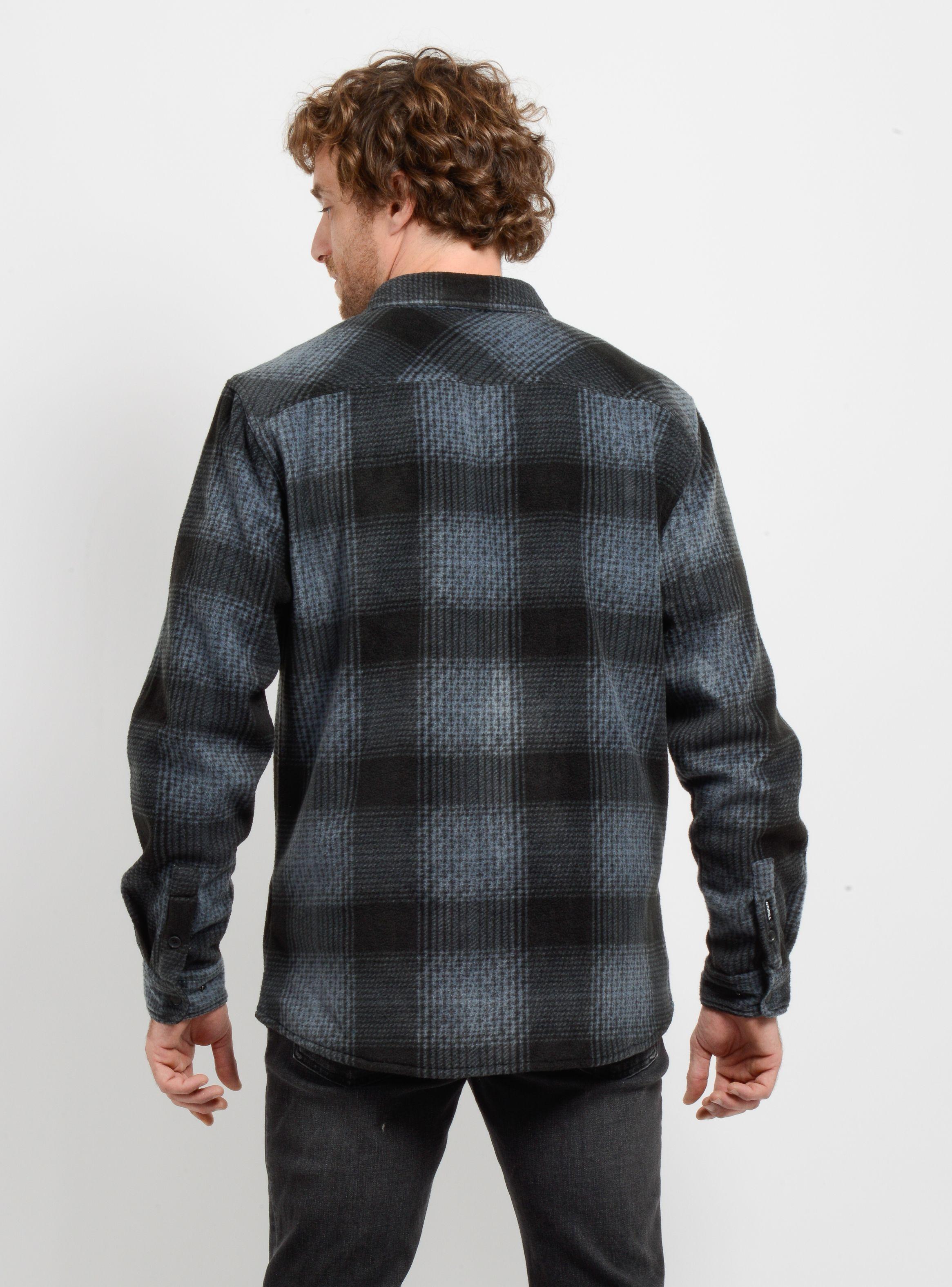 CAMISA POLAR GLACIER PLAID GRIS OSCURO-1