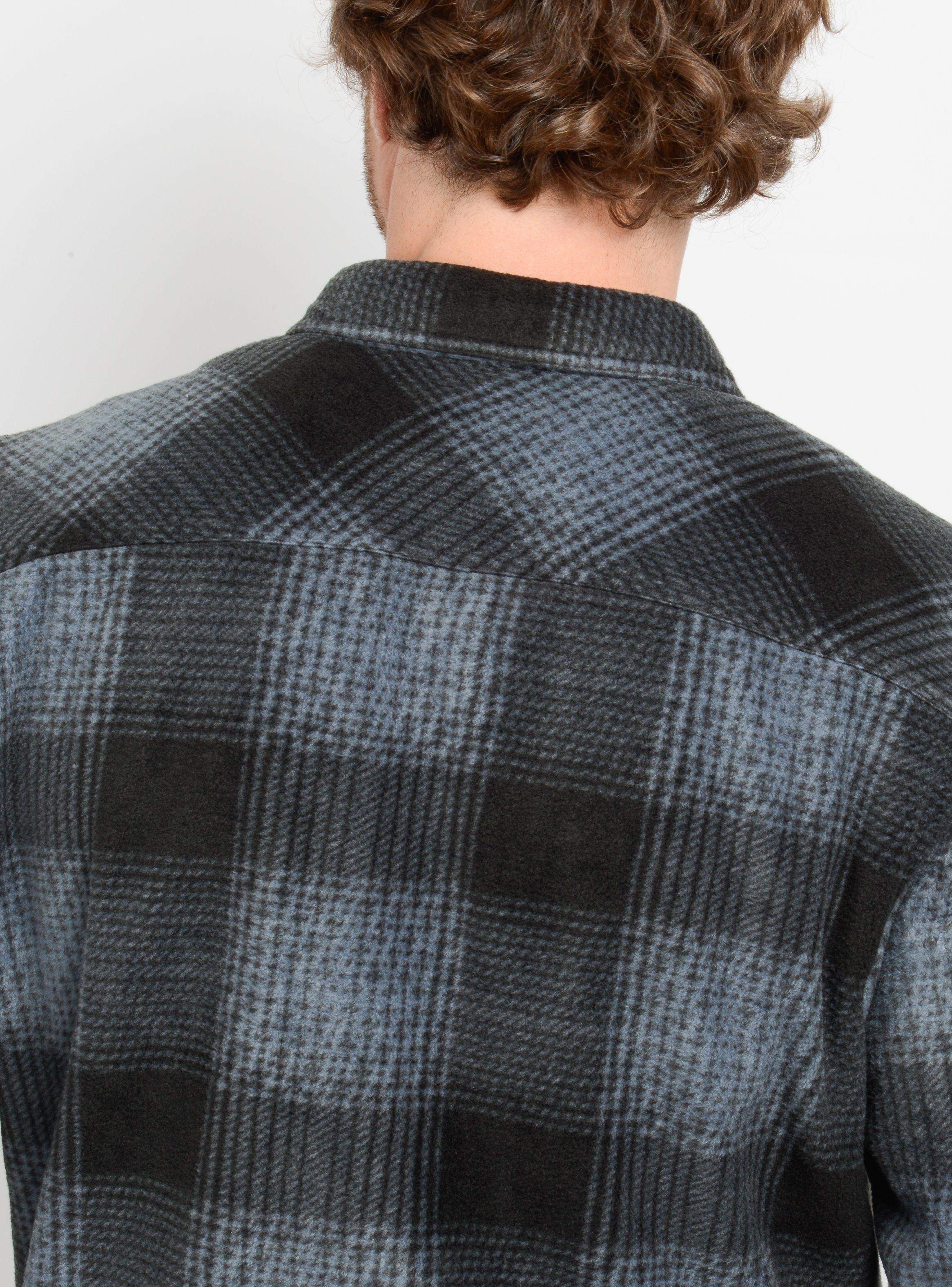 CAMISA POLAR GLACIER PLAID GRIS OSCURO-5