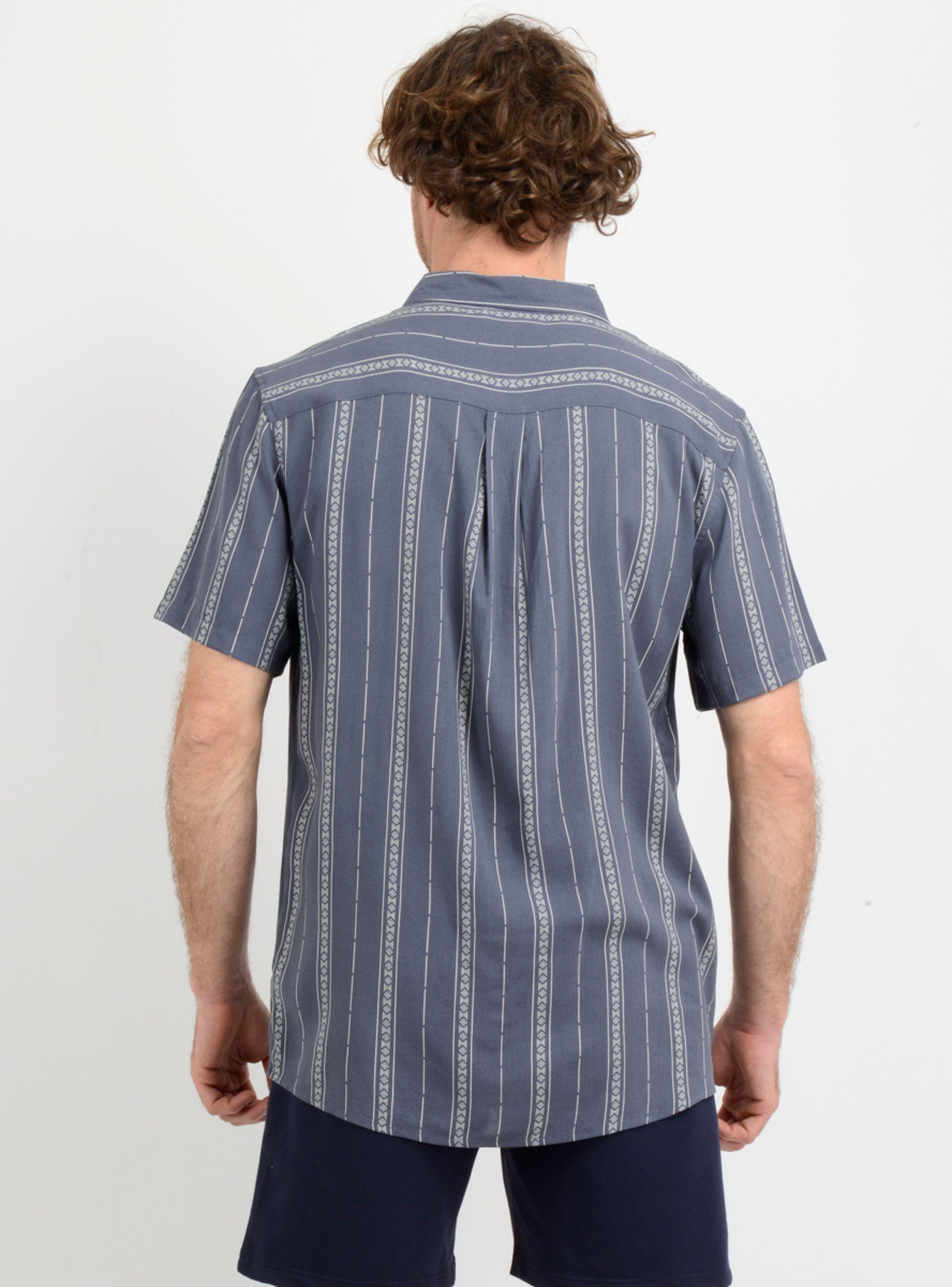 CAMISA MANGA CORTA OASIS  AZUL-2