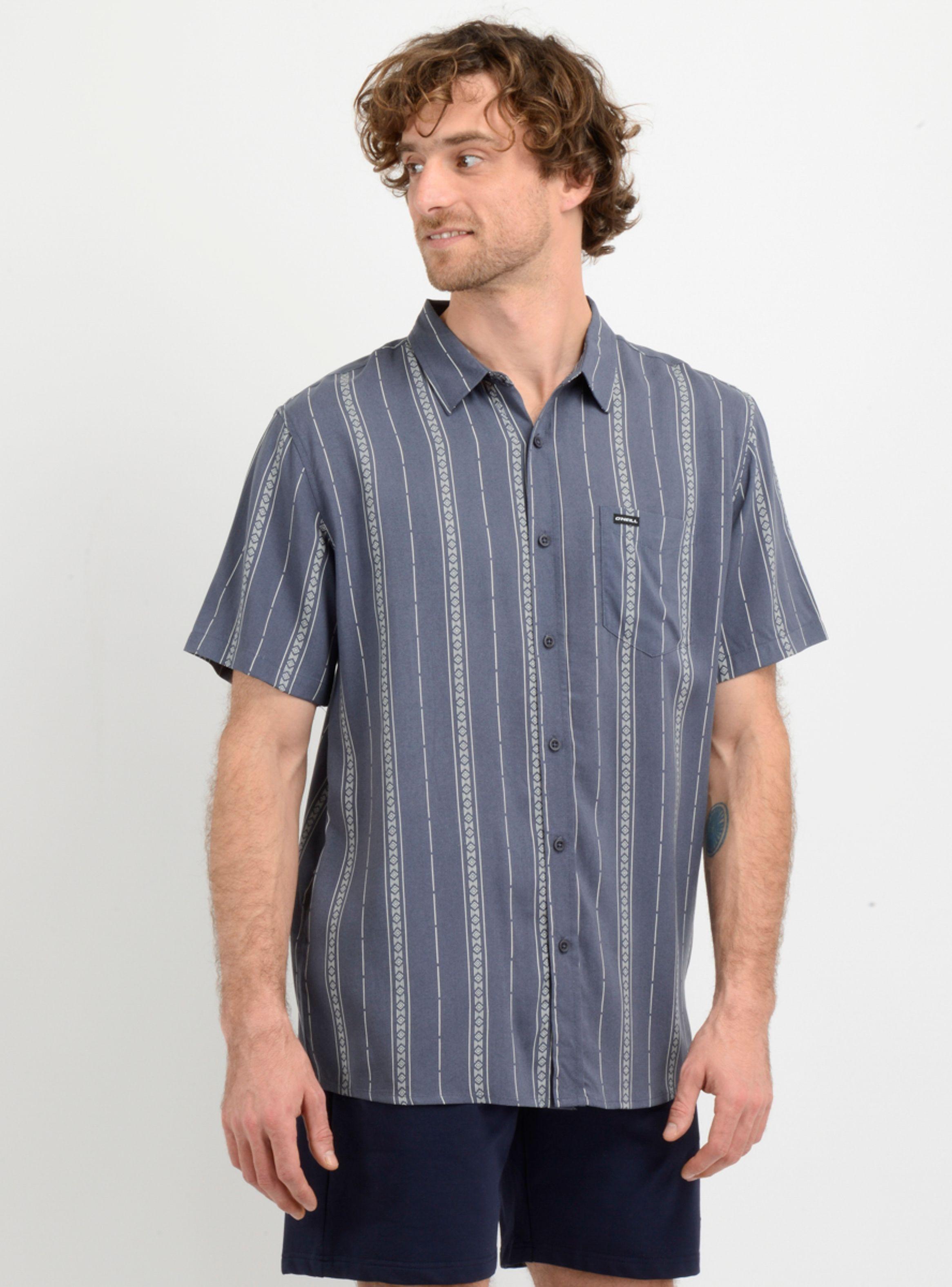 CAMISA MANGA CORTA OASIS  AZUL-3