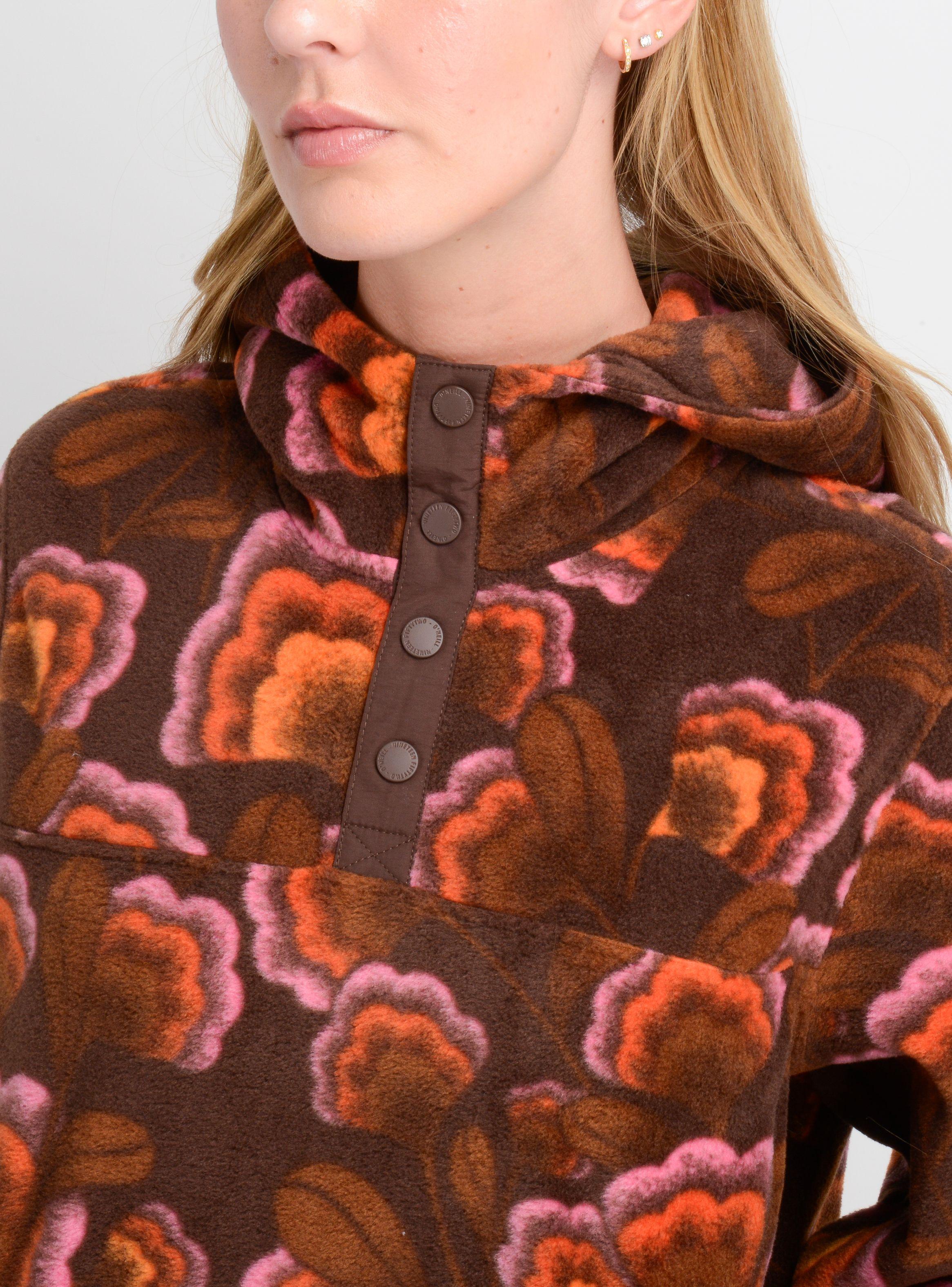 POLERON POLAR HOODIE OG FLOWERS ROSADO-4