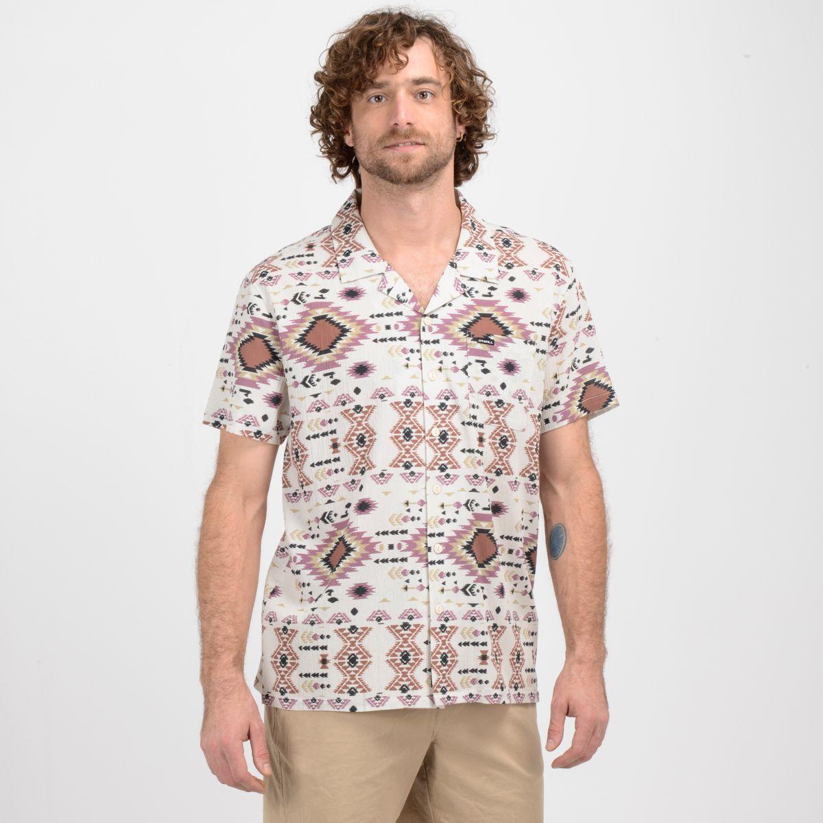 CAMISA MANGA CORTA PHUKET  BEIGE CLARO-1