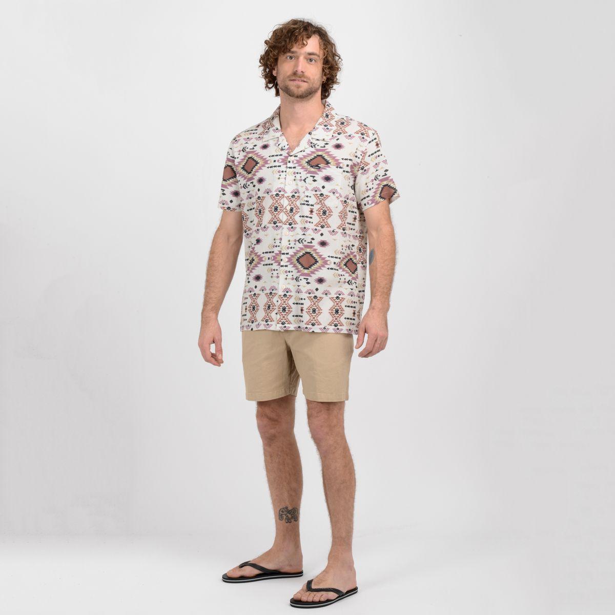 CAMISA MANGA CORTA PHUKET  BEIGE CLARO-3