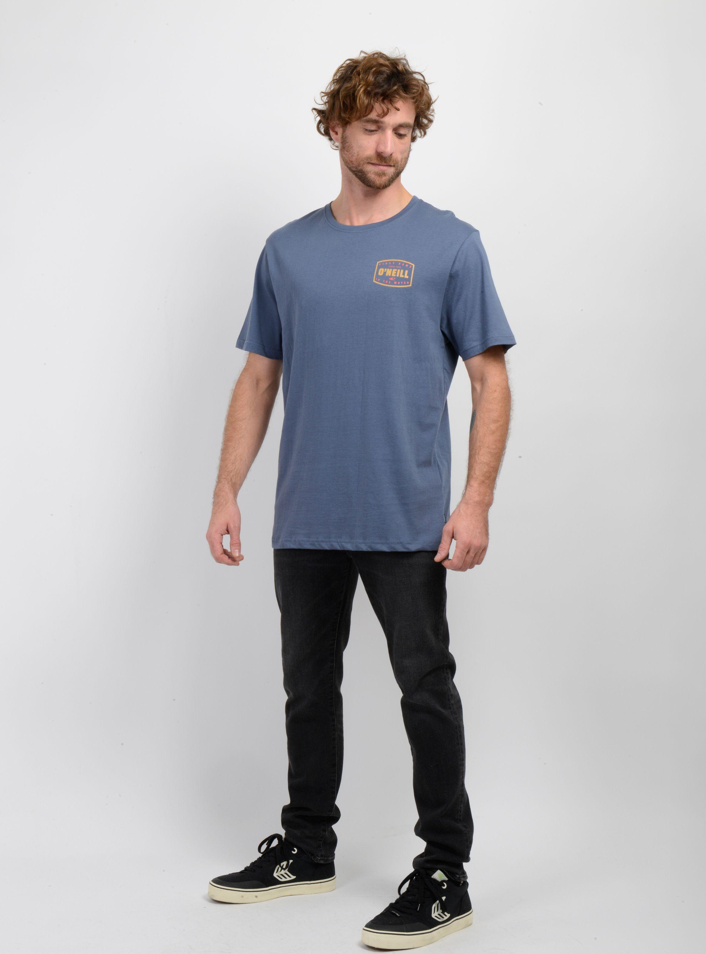 POLERA MANGA CORTA STAMPED AZUL-2