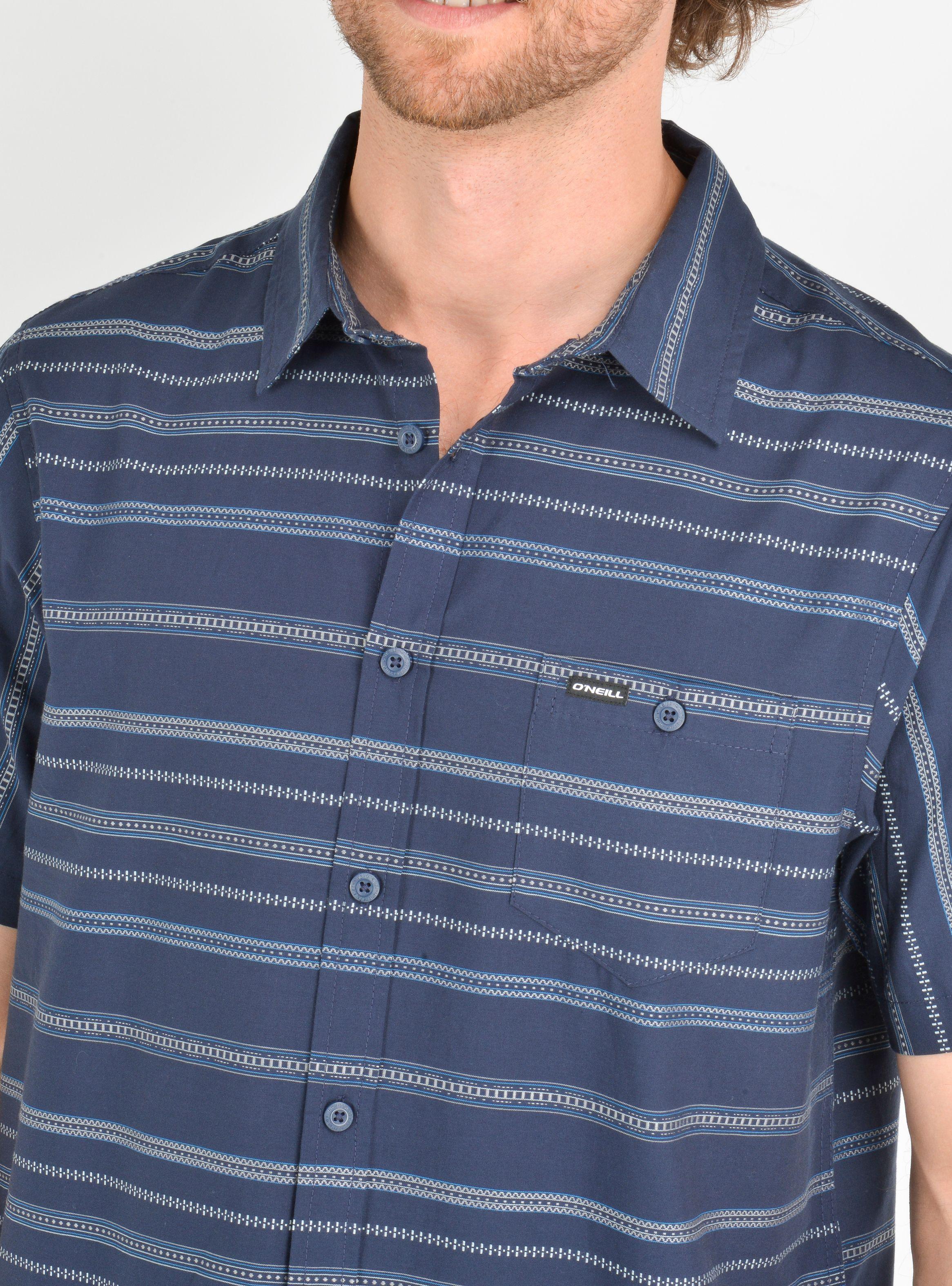 CAMISA MANGA CORTA SEAFARING STRIPÈ AZUL-4