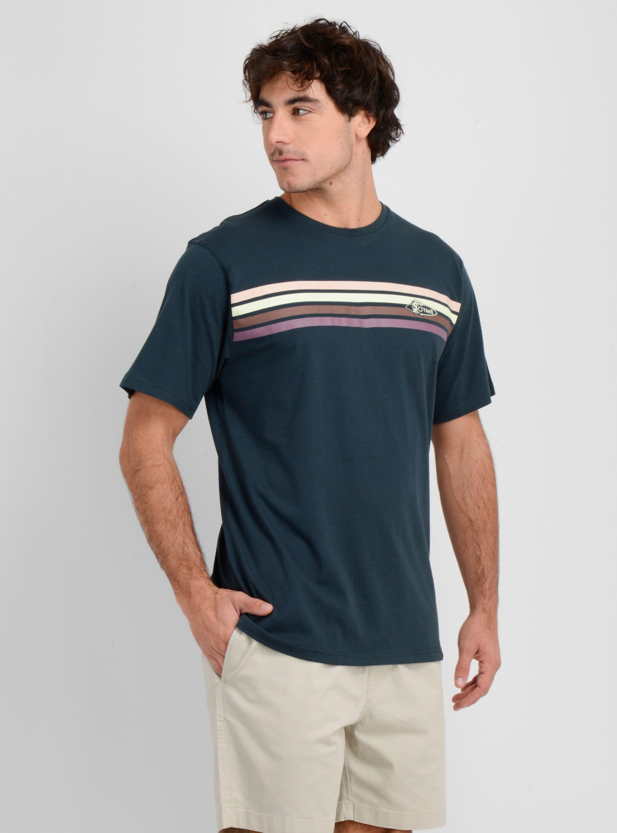 POLERA MANGA CORTA OG STRIPE  VERDE OSCURO-3