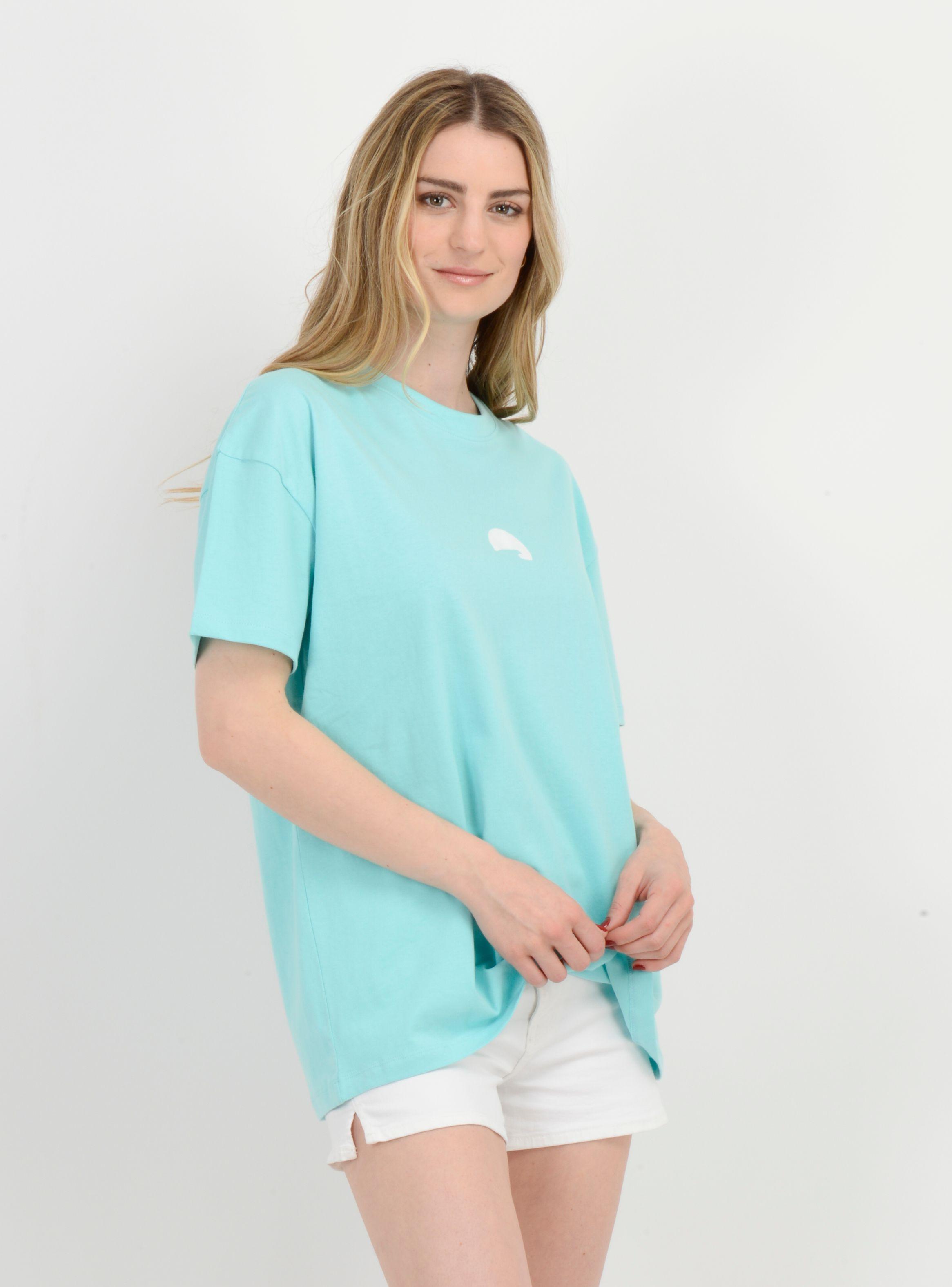 POLERA MANGA CORTA WOW T-SHIRT  AZUL TURQUESA / AGUA-3