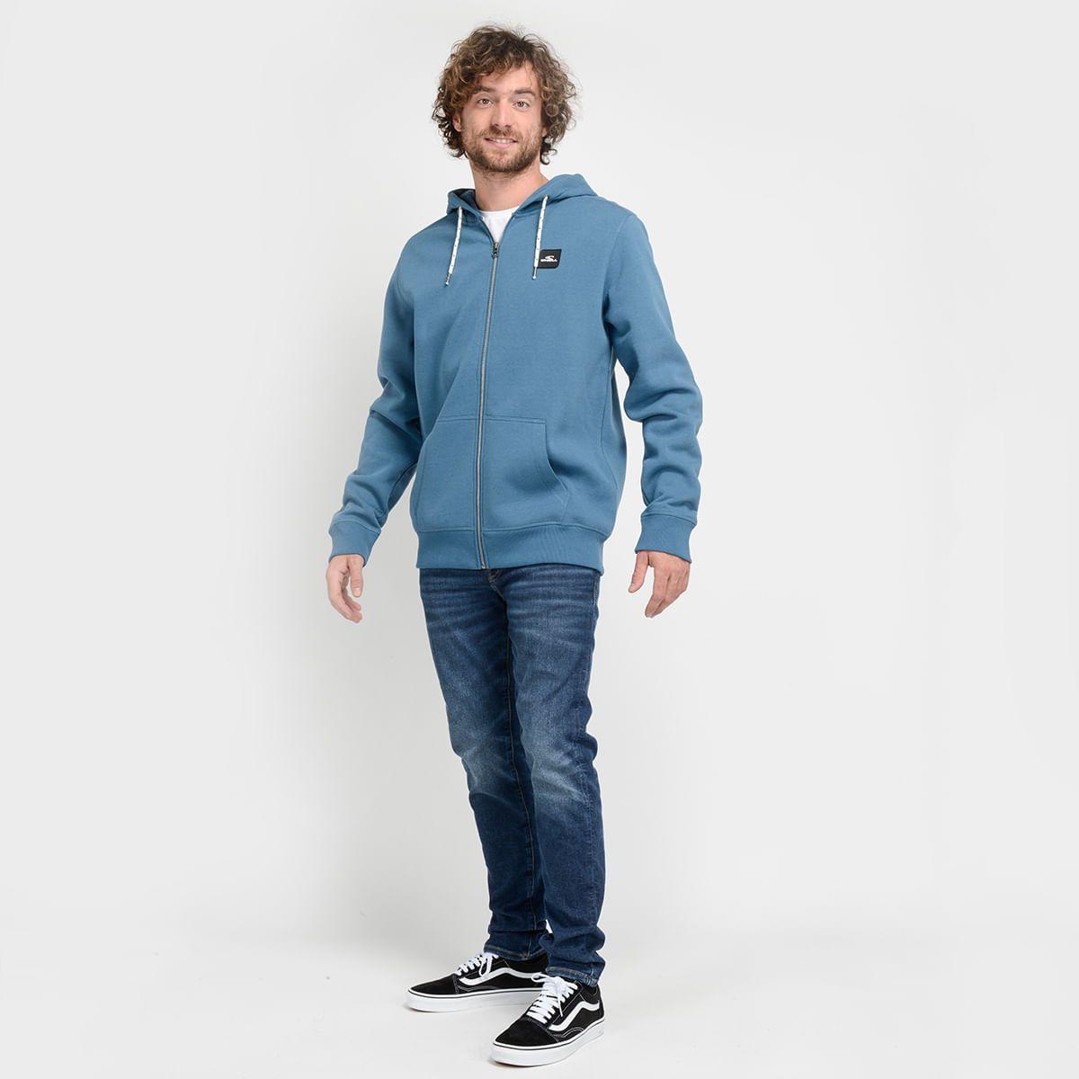 POLERON FULL ZIPPER - I23HO073001 AZUL-3