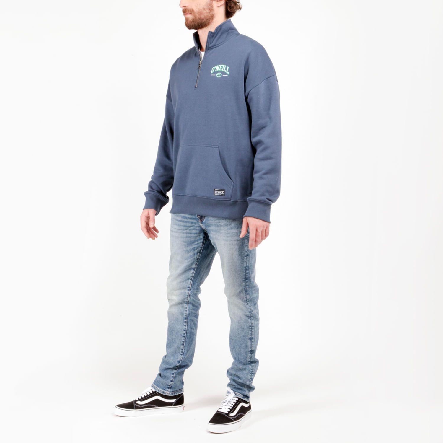 POLERON CON CIERRE MEDIO SKULL  AZUL OSCURO-3