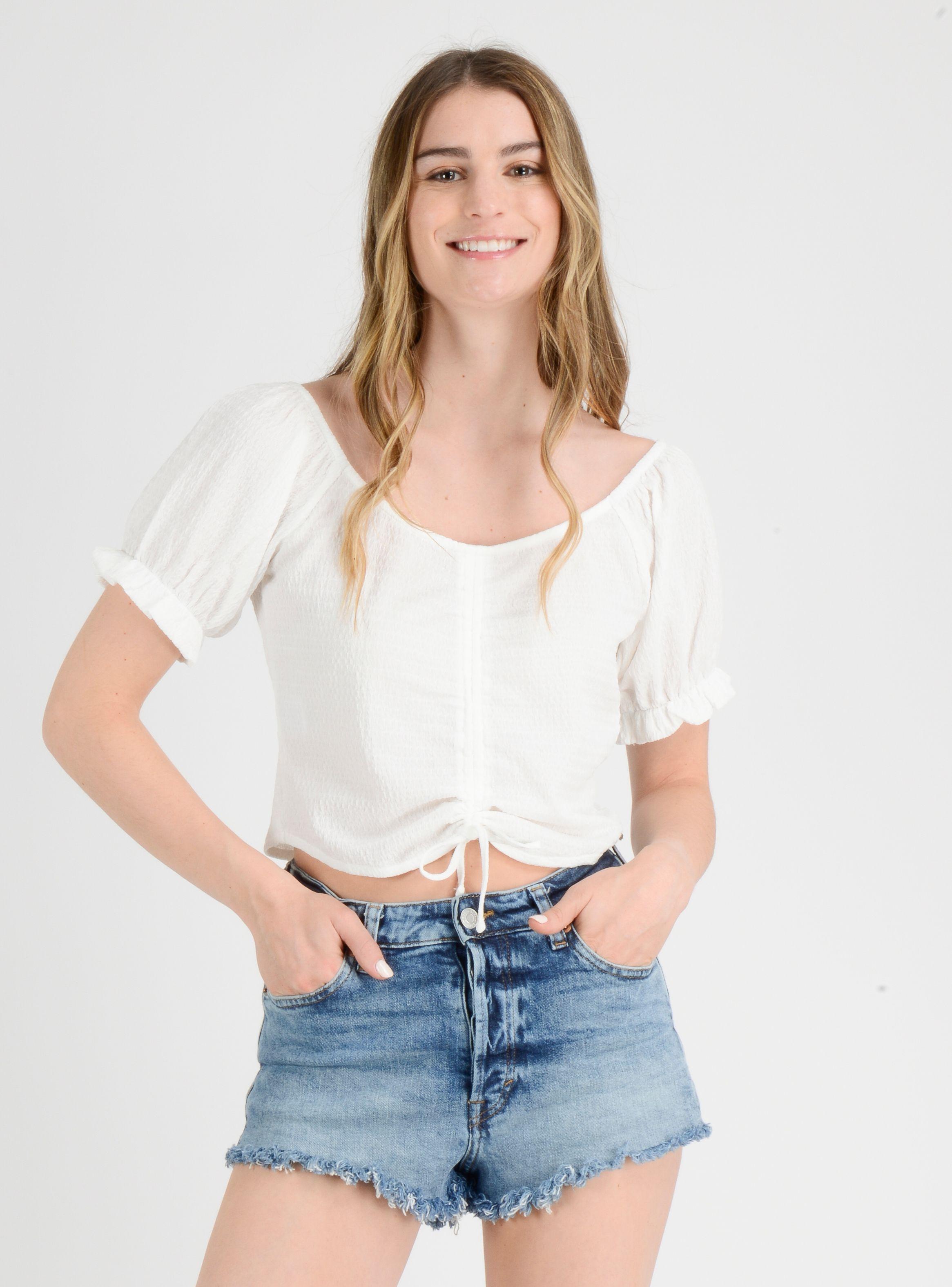 POLERA MANGA CORTA LEANNE  BLANCO-0